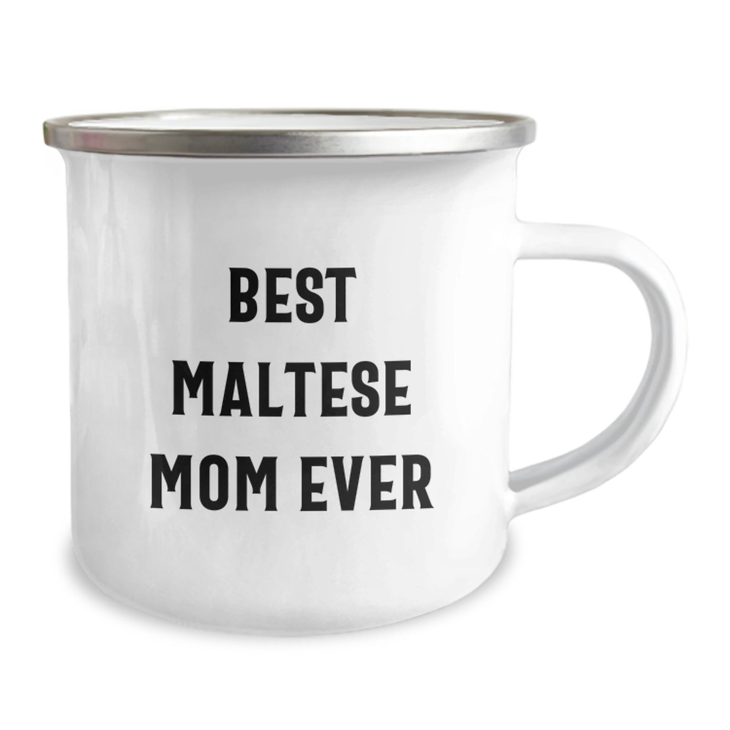 Maltese Dog Lover Gifts from Mom - Best Maltese Mom Ever Funny Quote Camping Mug for Maltese Dog Enthusiasts on Birthday - Image 2