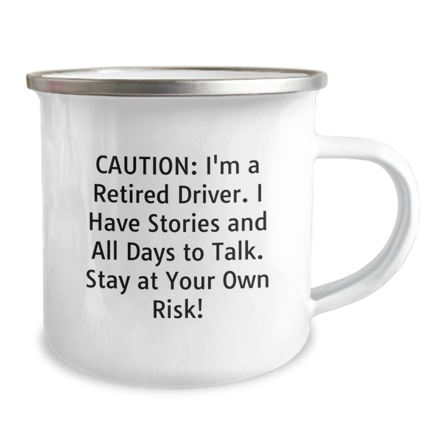 Gifts for Driver Friends, Funny Camping Mug with 'Caution: I'm A Retired Driver...', Ideal Gift for Men, Women, Coworkers, and Family on Christmas - Image 2