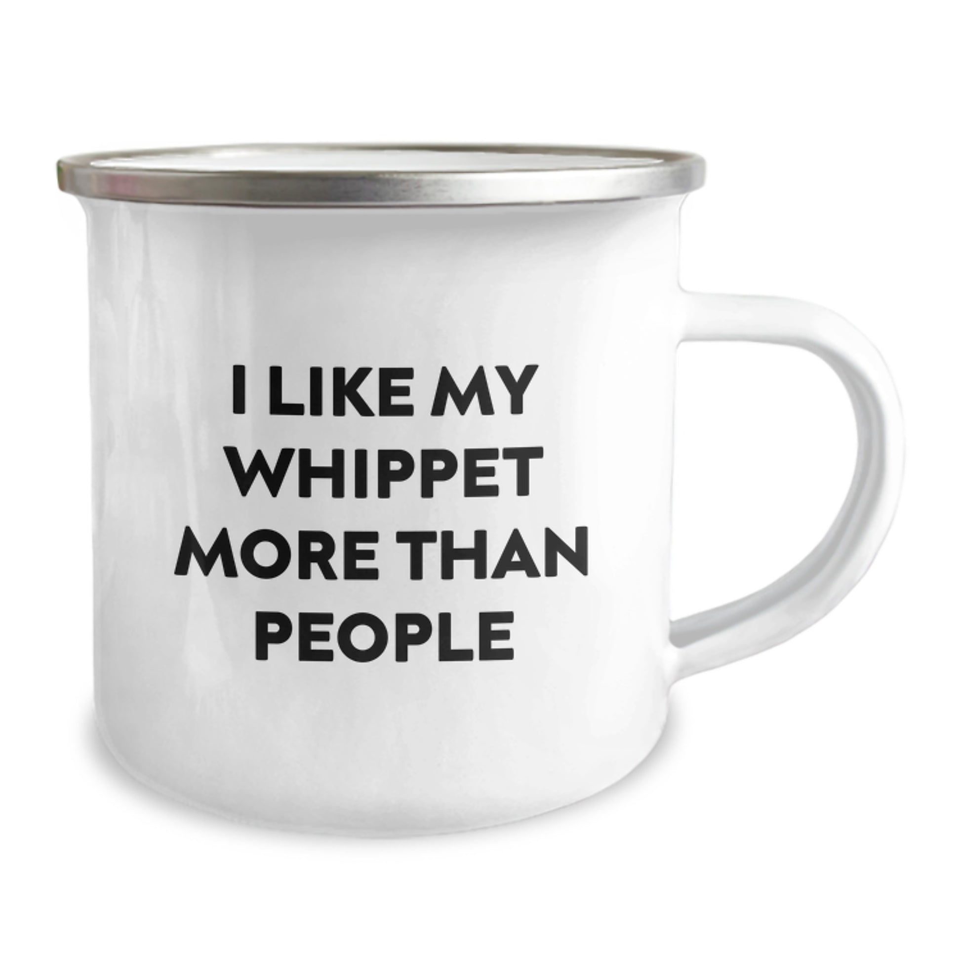 Whippet Dog Lover Gifts from Friends - I Like My Whippet More Than People Camping Mug for Birthday - Image 2