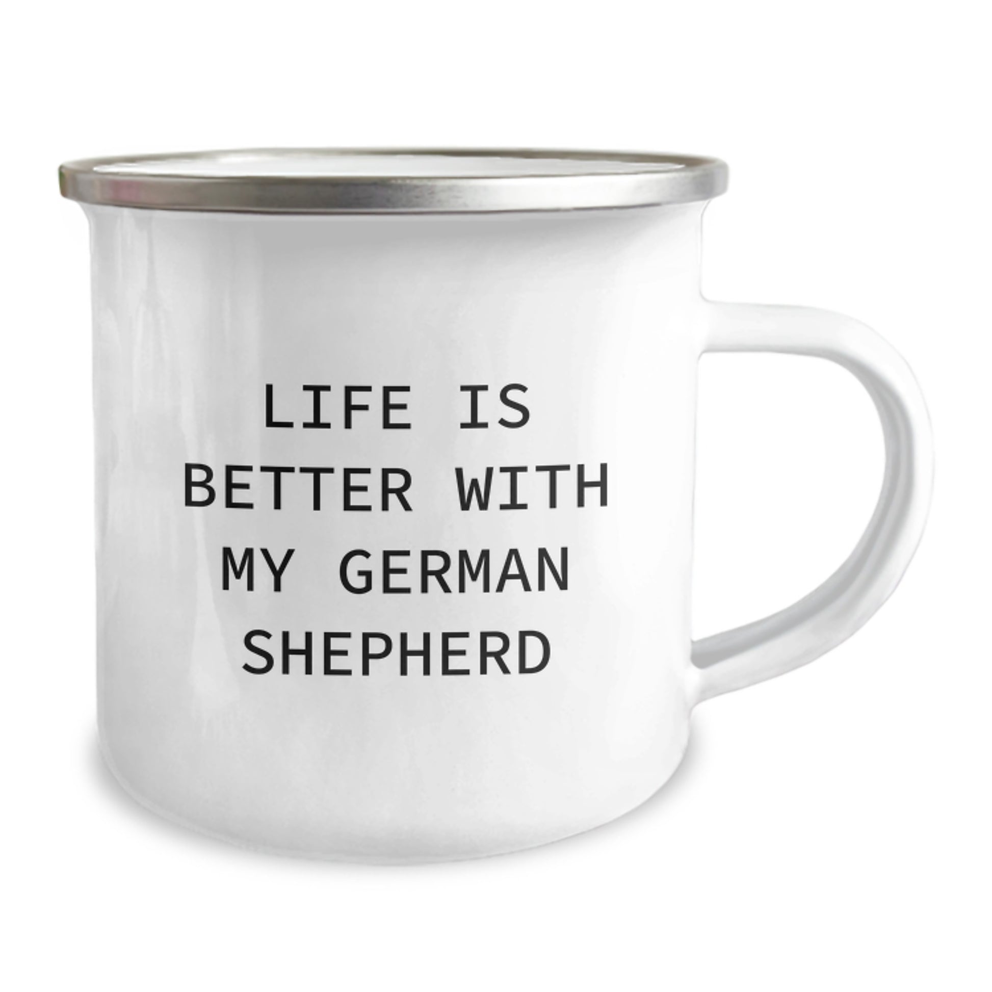 German Shepherd Dog Lover Gifts from Friends for Birthday, Life Is Better With My German Shepherd Camping Mug, Funny Quote - Image 2