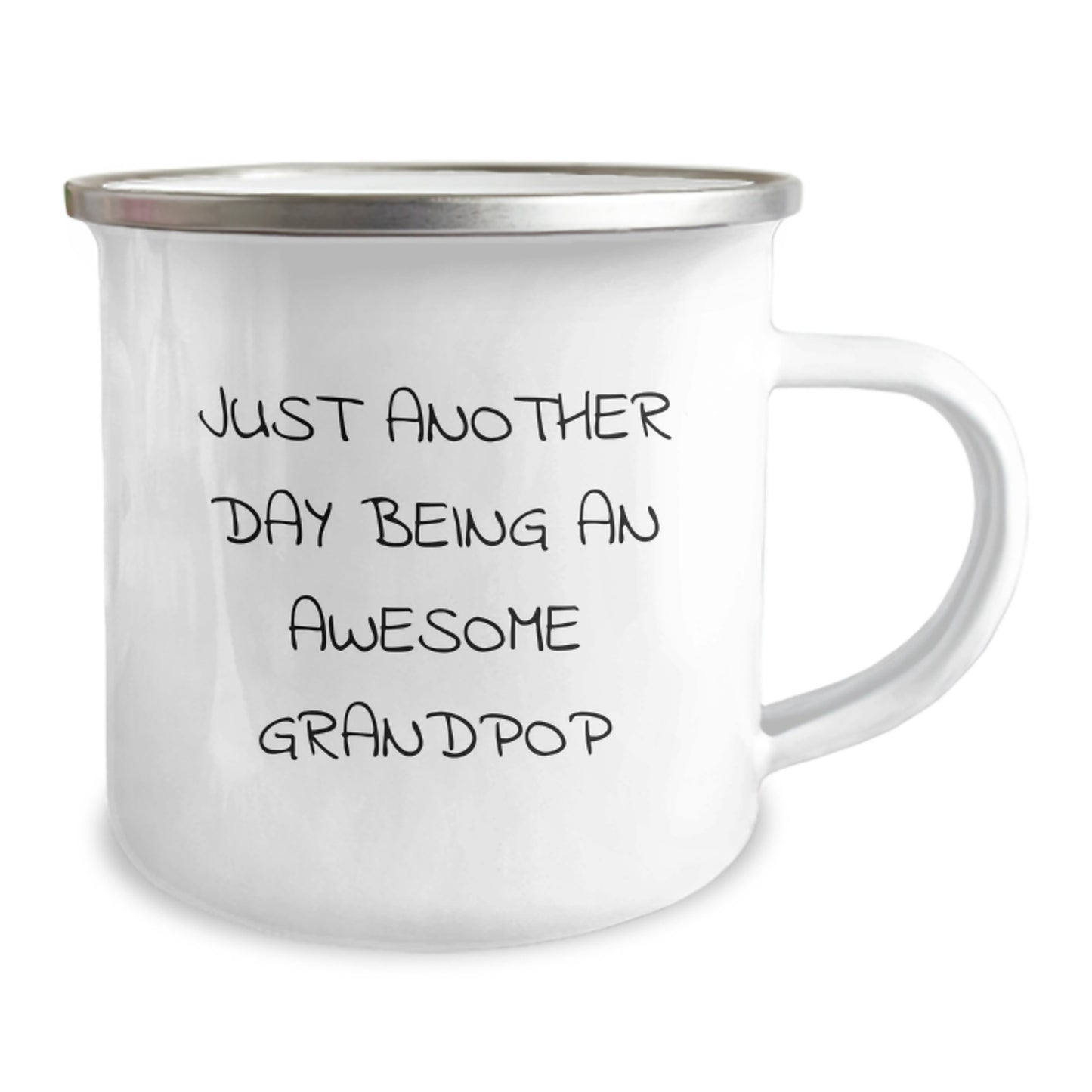 Funny Grandpop Gifts, Just Another Day Being An Awesome Grandpop Camping Mug, Birthday Presents from Family - Image 2