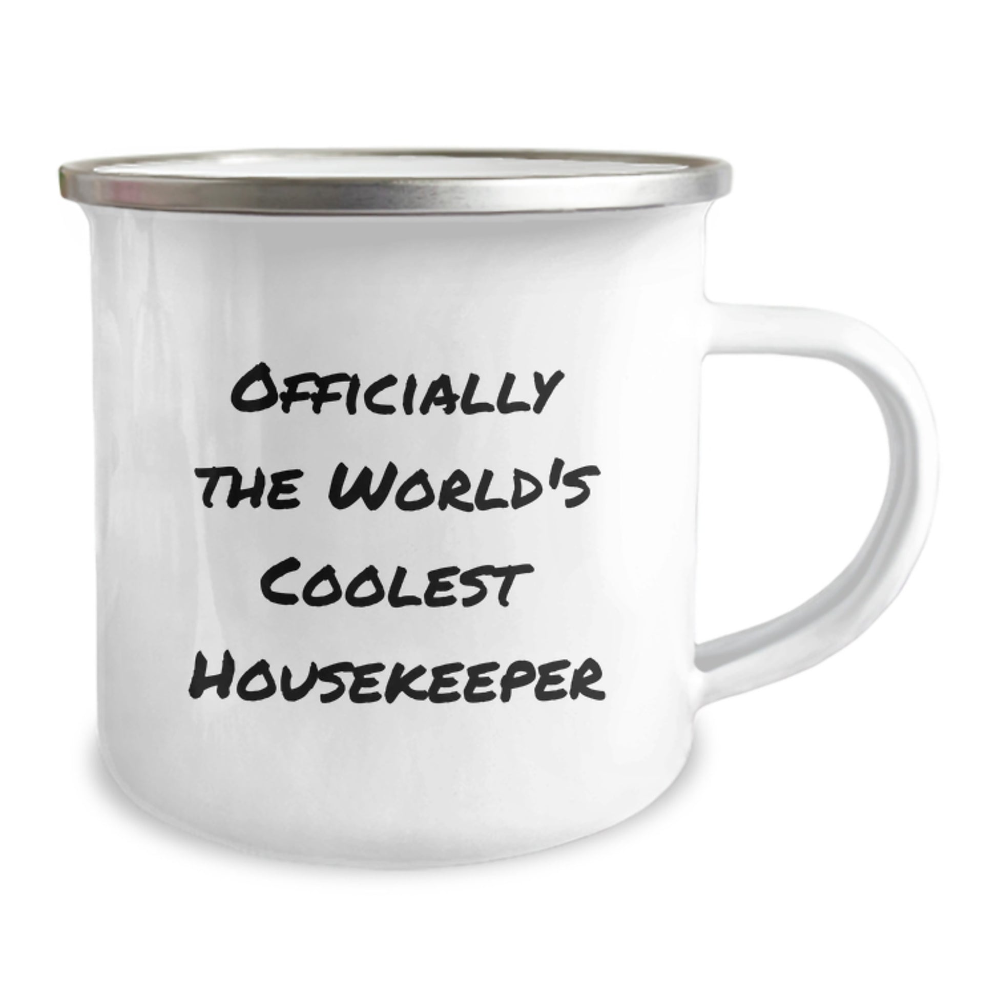 Funny Housekeeper Gifts from Friends for Housekeeper - 'Officially The World's Coolest Housekeeper' Camping Mug - Christmas Unique Gifts - Image 2