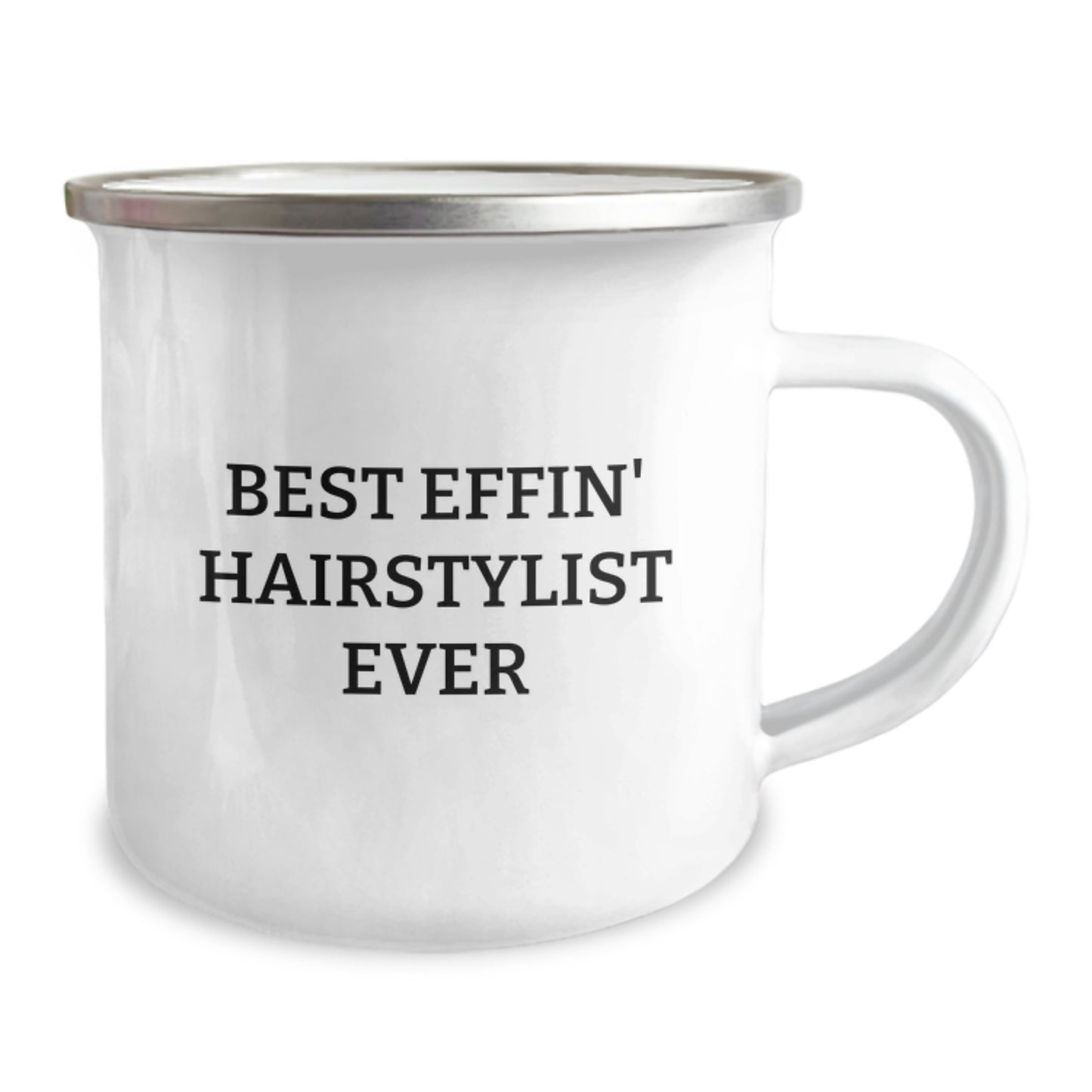 Funny Hairstylist Christmas Unique Gifts from Friends to Friends Funny Hairstylist Camping Mug Best Effin' Ever - Image 2