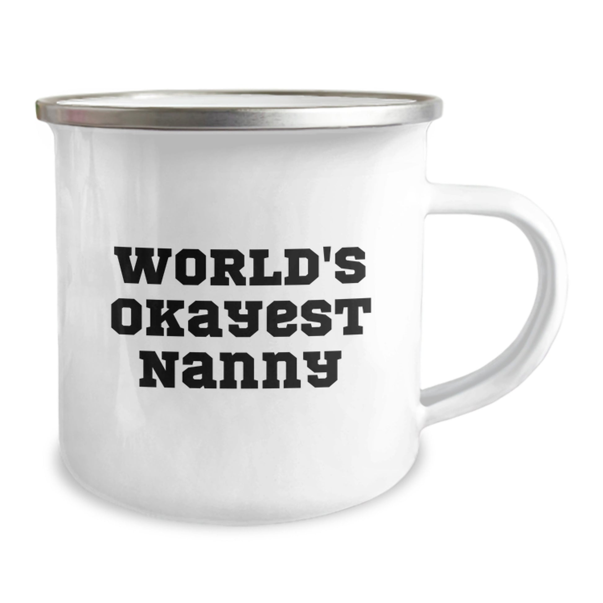Funny Nanny Gifts from Friends and Family for the World's Okayest Nanny, Christmas Unique Camping Mug - Image 2