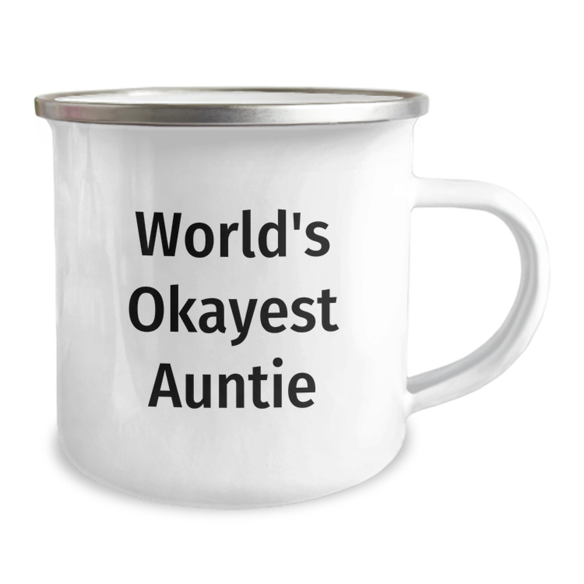Funny Auntie Gifts for Christmas, World's Okayest Auntie Camping Mug, Unique Gifts for Auntie from Family - Image 2