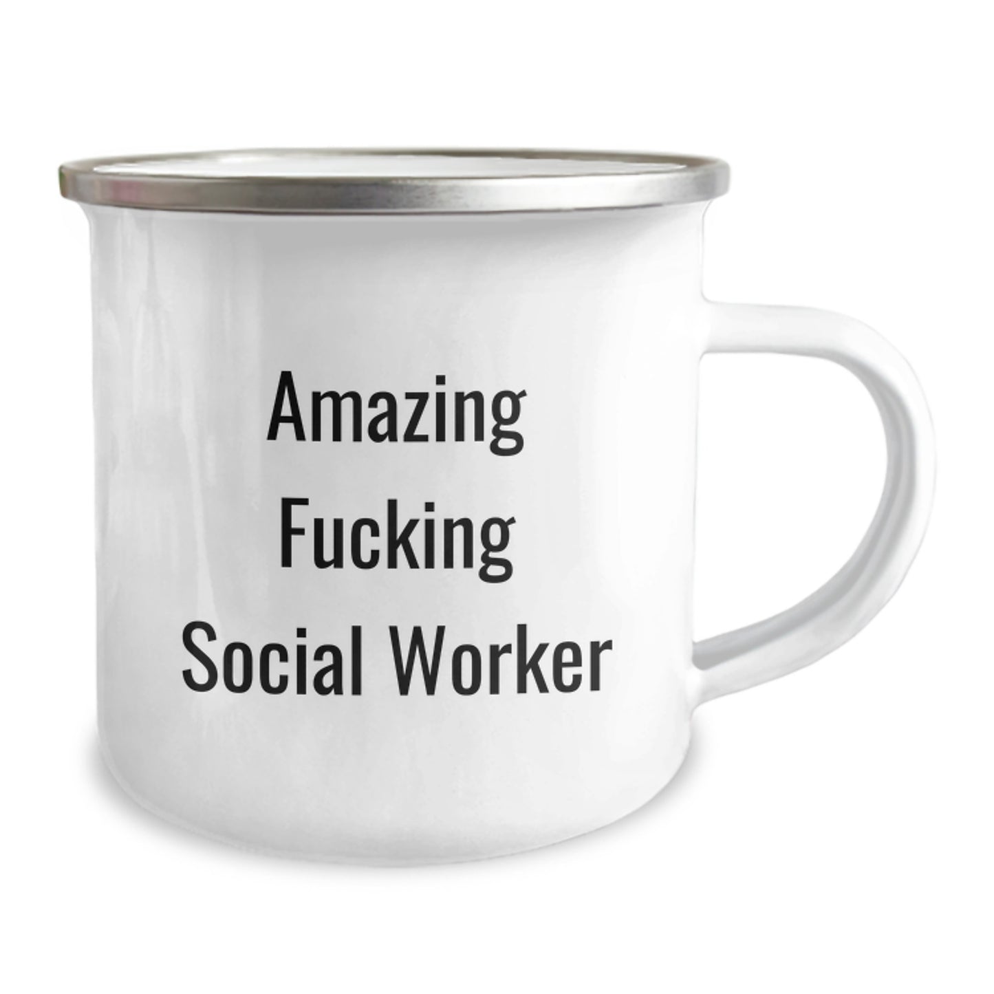 Funny Social Worker Gifts from Friends and Family - 'Amazing F--king Social Worker' Christmas Unique Mugs for Social Worker Men and Women - Image 2