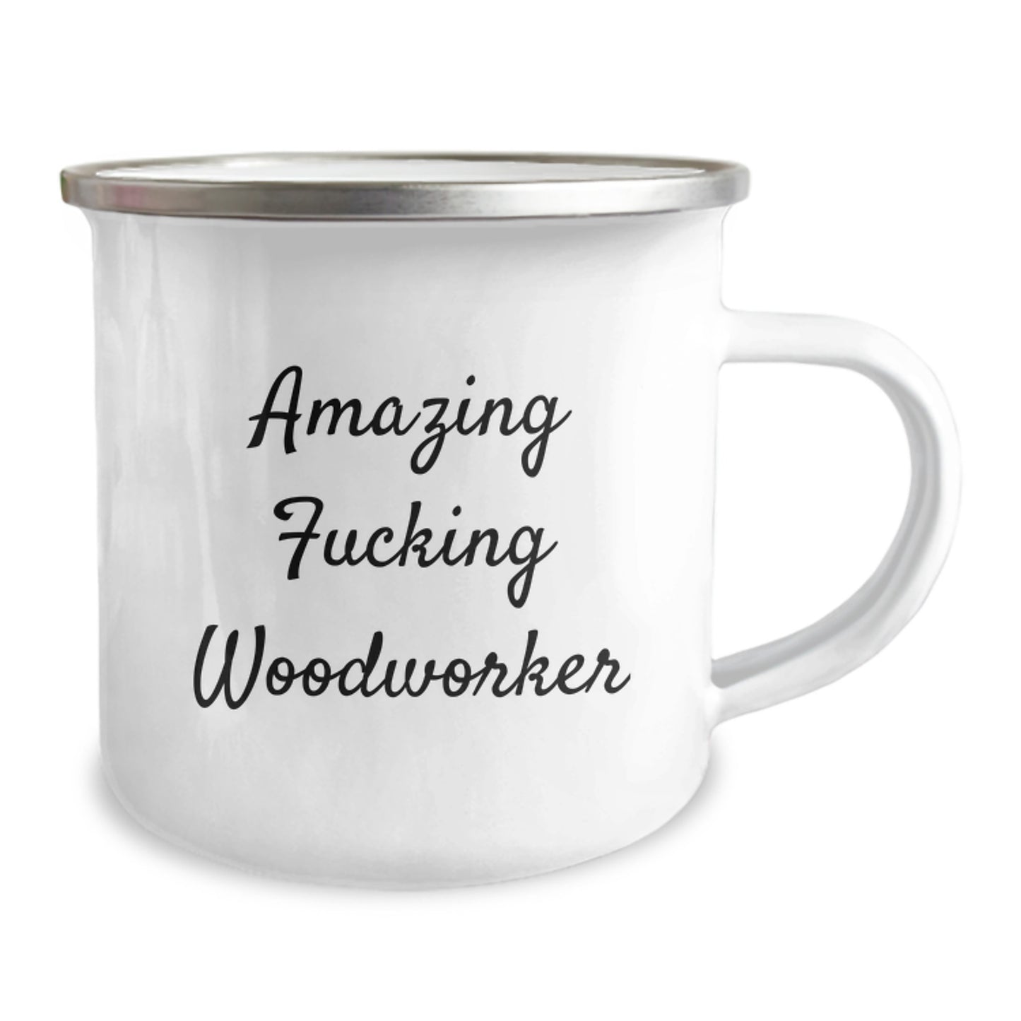 Funny Woodworker Gifts for Men, Woodworker Camping Mug, Amazing F--king Woodworker Quote, Unique Christmas Unique Gifts from Friends to Family - Image 2
