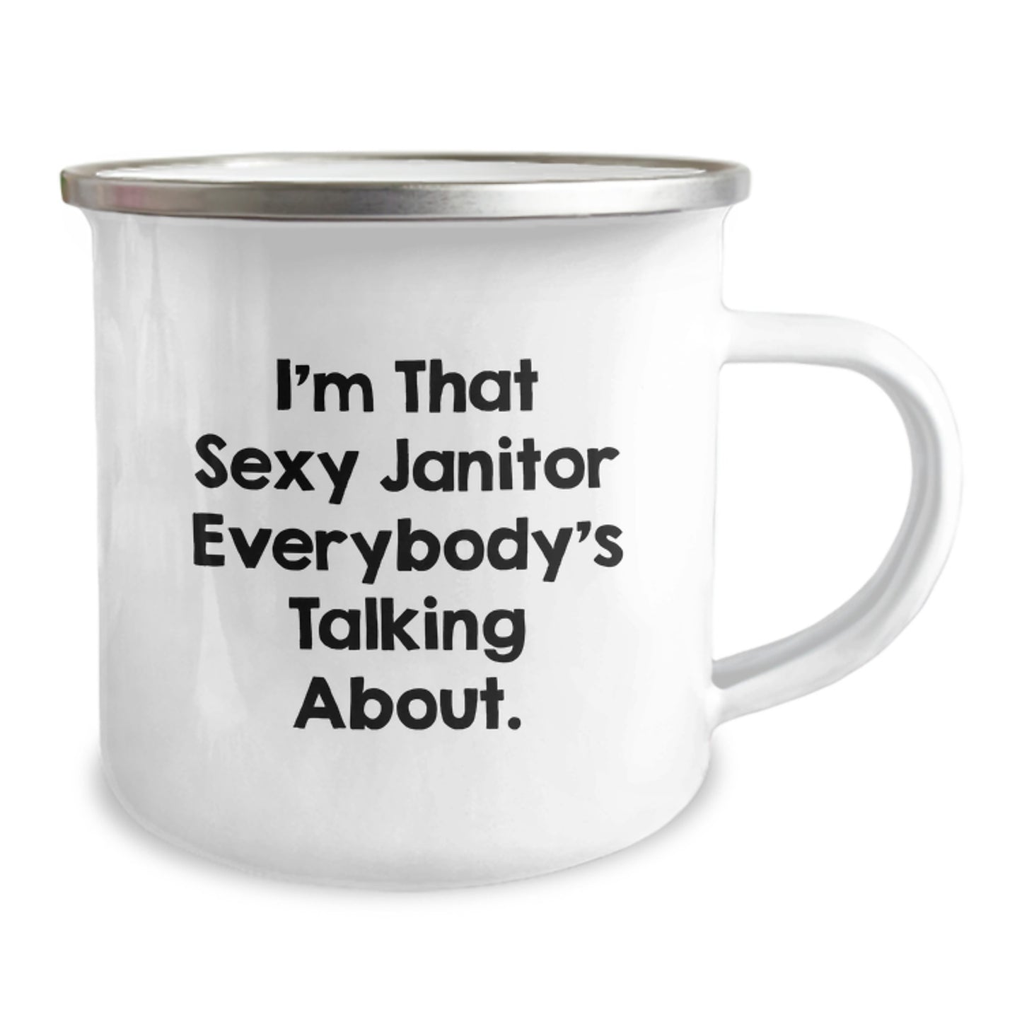 Funny Janitor Gifts from Men, Christmas Unique Janitor Mug for Janitor, I'm That Sexy Janitor Everybody's Talking About. - Image 2