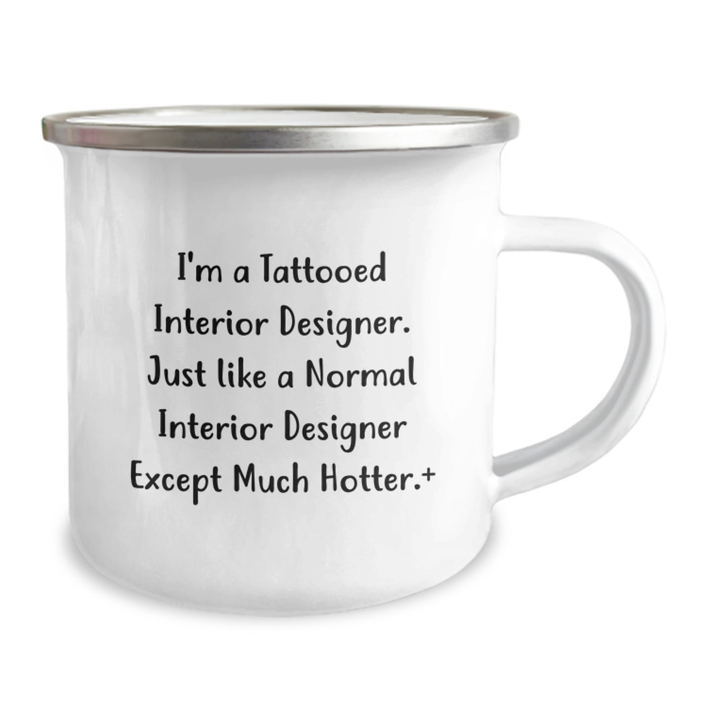 Unique Christmas Unique Gifts for the Tattooed Interior Designer Lover, Funny Interior Designer Camping Mug, Ideal Gift from Friends to Family - Image 2