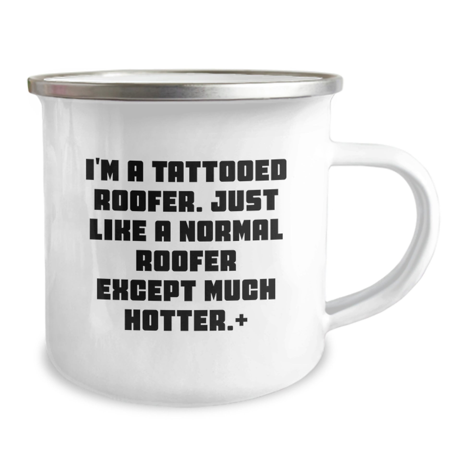 Unique Christmas Unique Gifts from Friends for a Funny Tattooed Roofer Camping Mug - Image 2