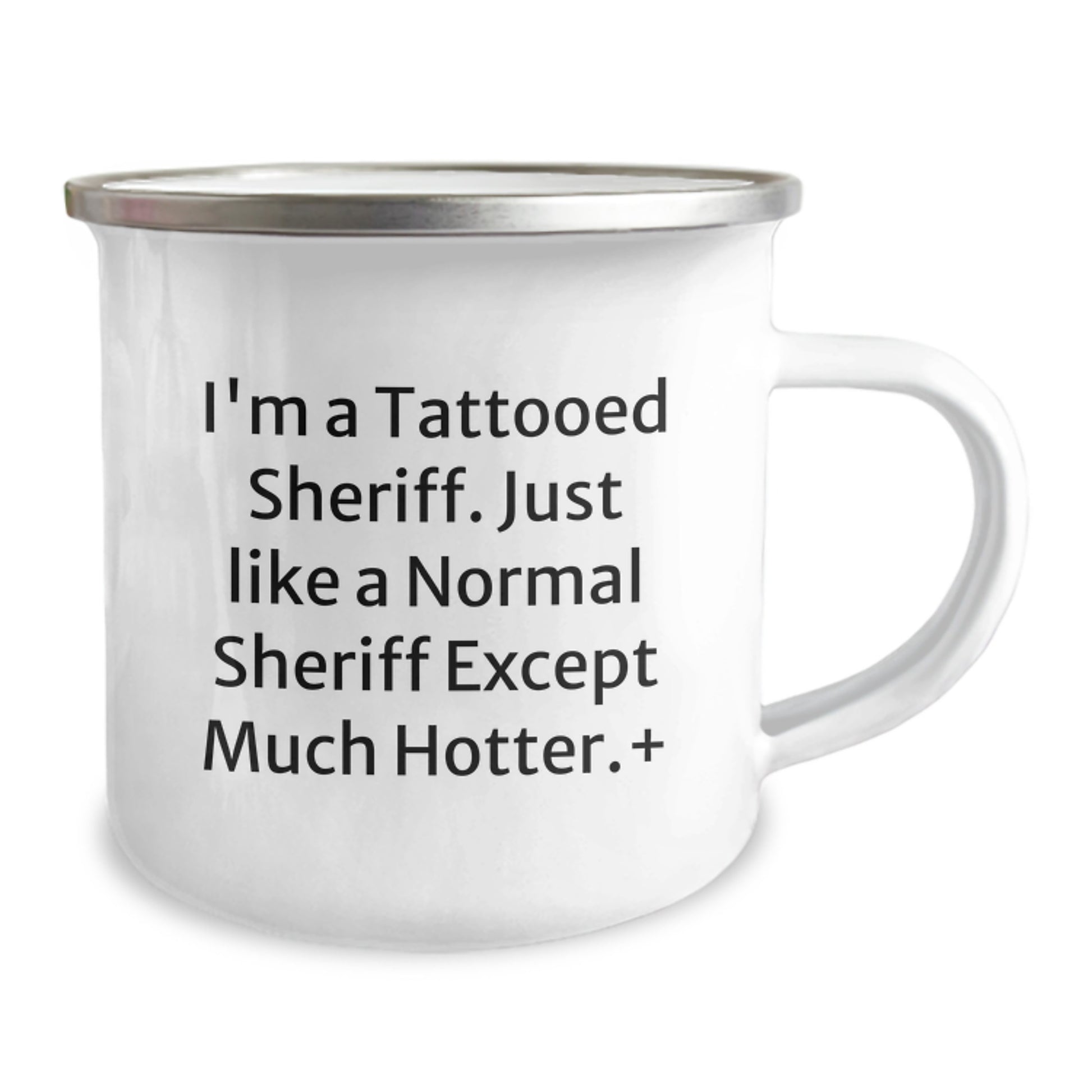 Funny Sheriff Gifts for Men, 'I'm A Tattooed Sheriff' Camping Mug, Christmas Unique Presents from Family and Friends - Image 2