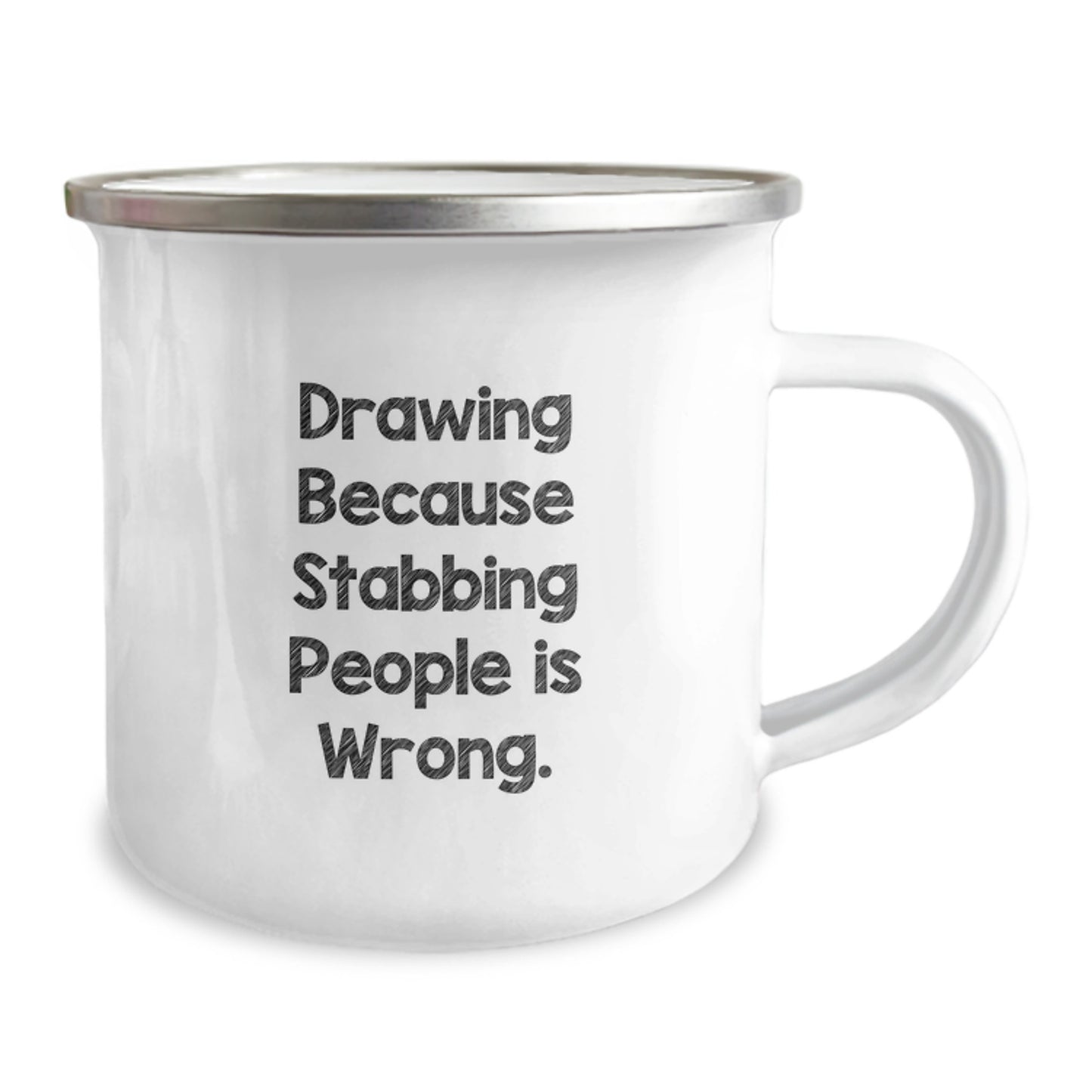 Funny Drawing Humor Gifts from Friends for Christmas Unique Presents - Camping Mug - Image 2