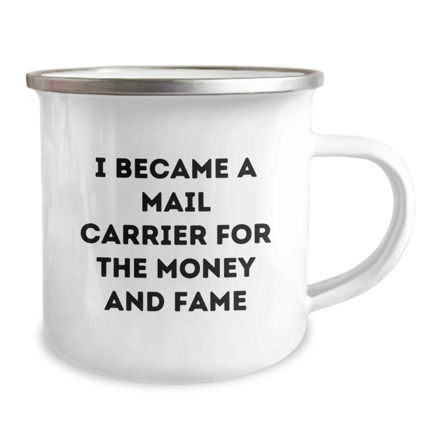 Funny Mail Carrier Gifts for Men from Friends and Family - I Became A Mail Carrier For The Money And Fame, Camping Mug for Mail Carrier, Christmas Unique Gifts - Image 2