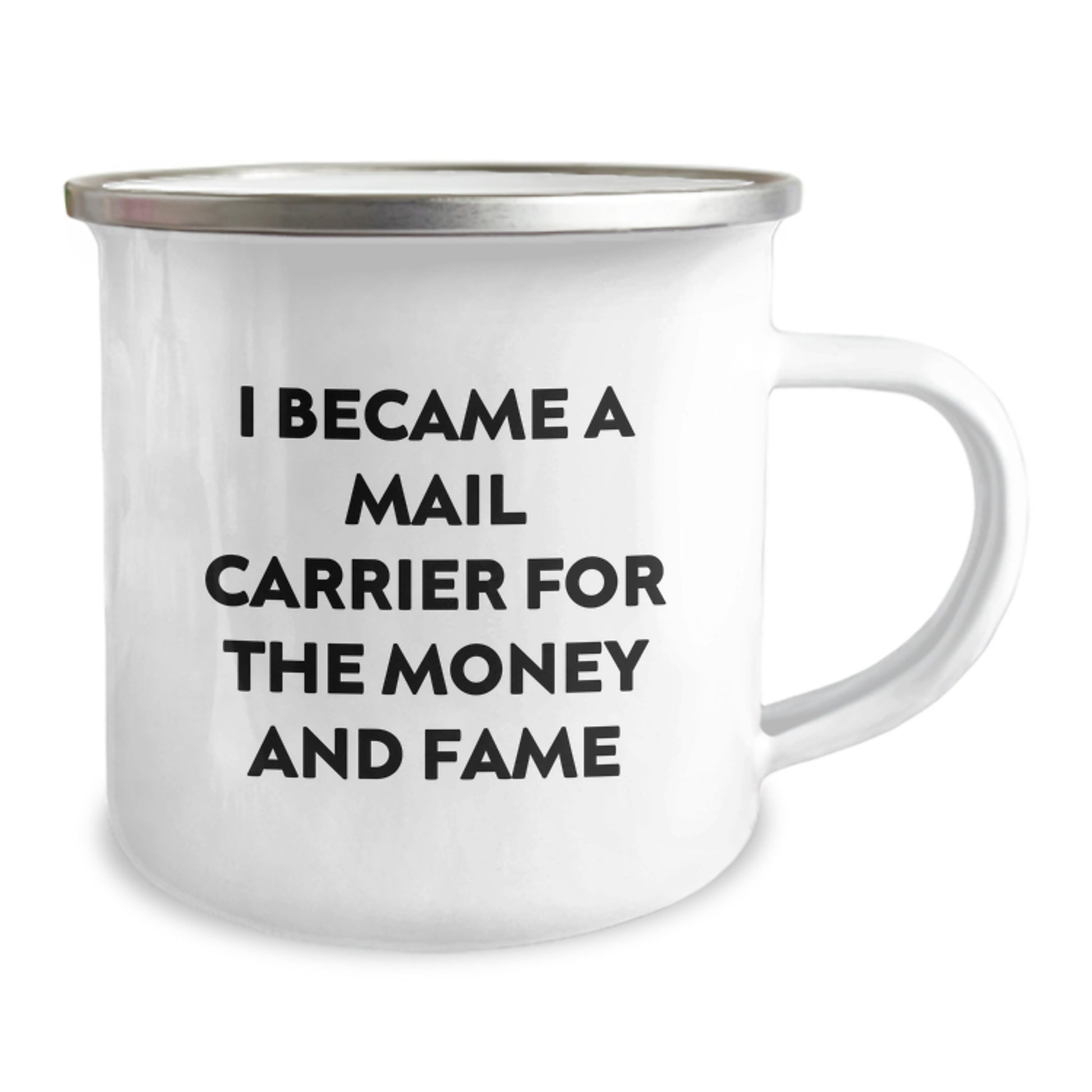 Funny Mail Carrier Gifts for Him, Unique Christmas Memorable Presents from Friends, Camping Mug 'I Became A Mail Carrier For The Money And Fame' - Image 2