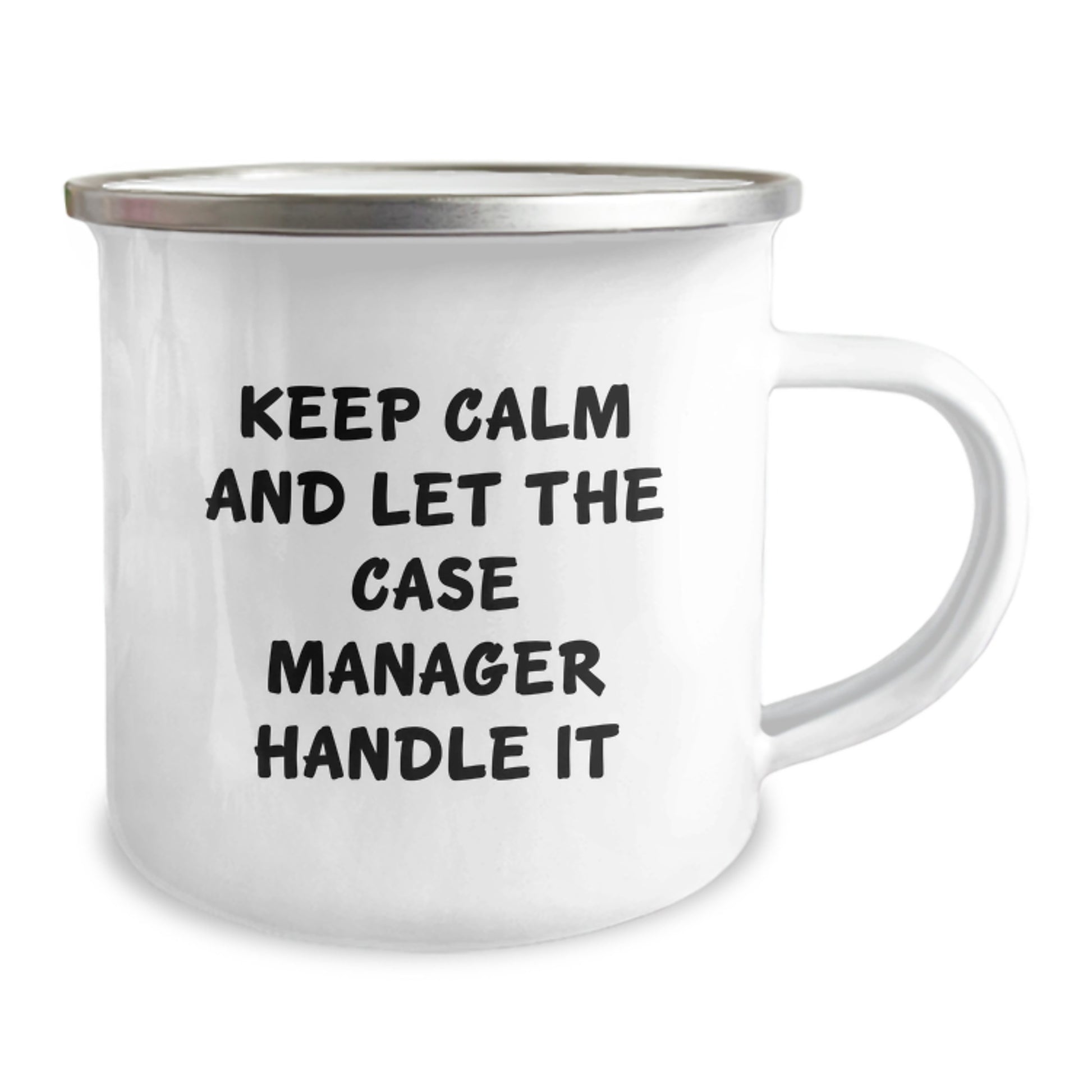 Funny Case Manager Gifts, Keep Calm and Let It Be, Camping Mug, for Case Manager Friends, Christmas Unique Presents from Men to Women Coworkers Family - Image 2