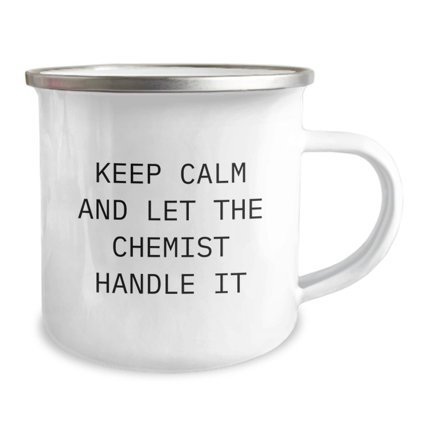 Funny Chemist Gifts from Men to Friends, Christmas Unique Mugs for Chemists, Camping Mug with 'Keep Calm And Let The Chemist Handle It' Quote - Image 2