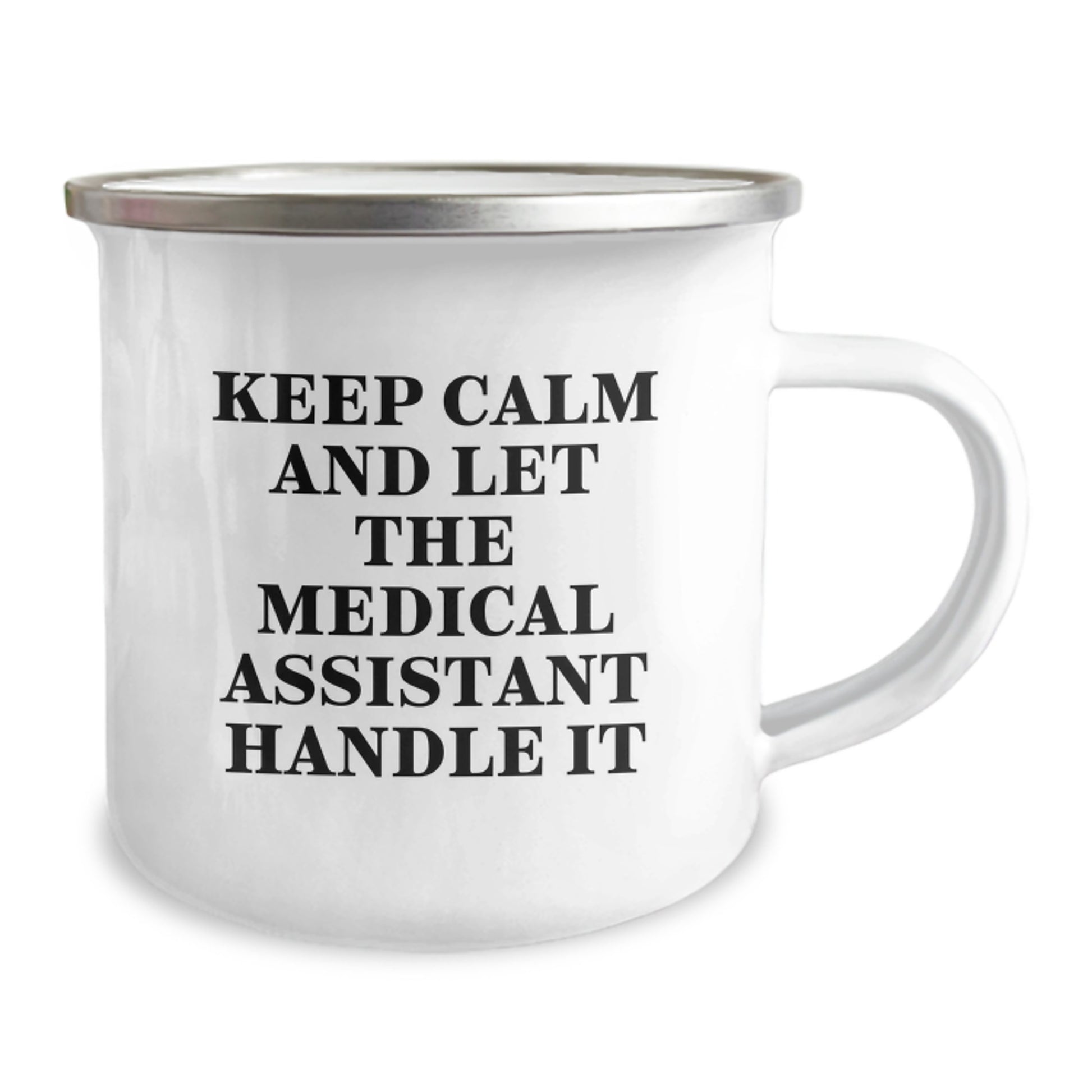 Funny Medical Assistant Christmas Unique Gifts for Friends, Unique Camping Mug, 'Keep Calm And Let The Medical Assistant Handle It', Gifts from Family - Image 2