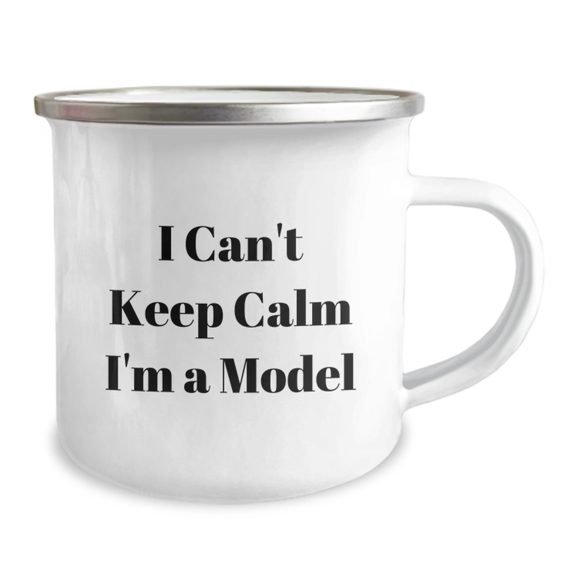 Funny Model Gifts for Him, Christmas Unique Model Mugs for Men, 'I Can't Keep Calm I'm A Model' Camping Mug, Funny Model Lover Gifts - Image 2