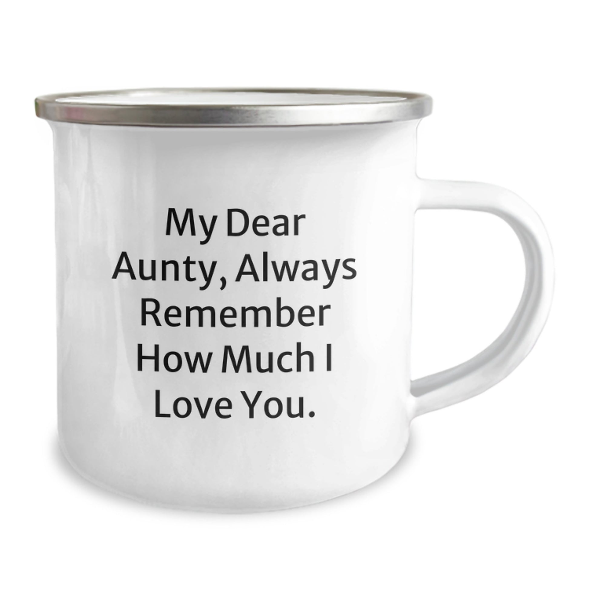 Funny Aunty Quotes Gifts from Men to Women, Unique Christmas Unique Gifts for Aunty, Enamel Camping Mug - Image 2
