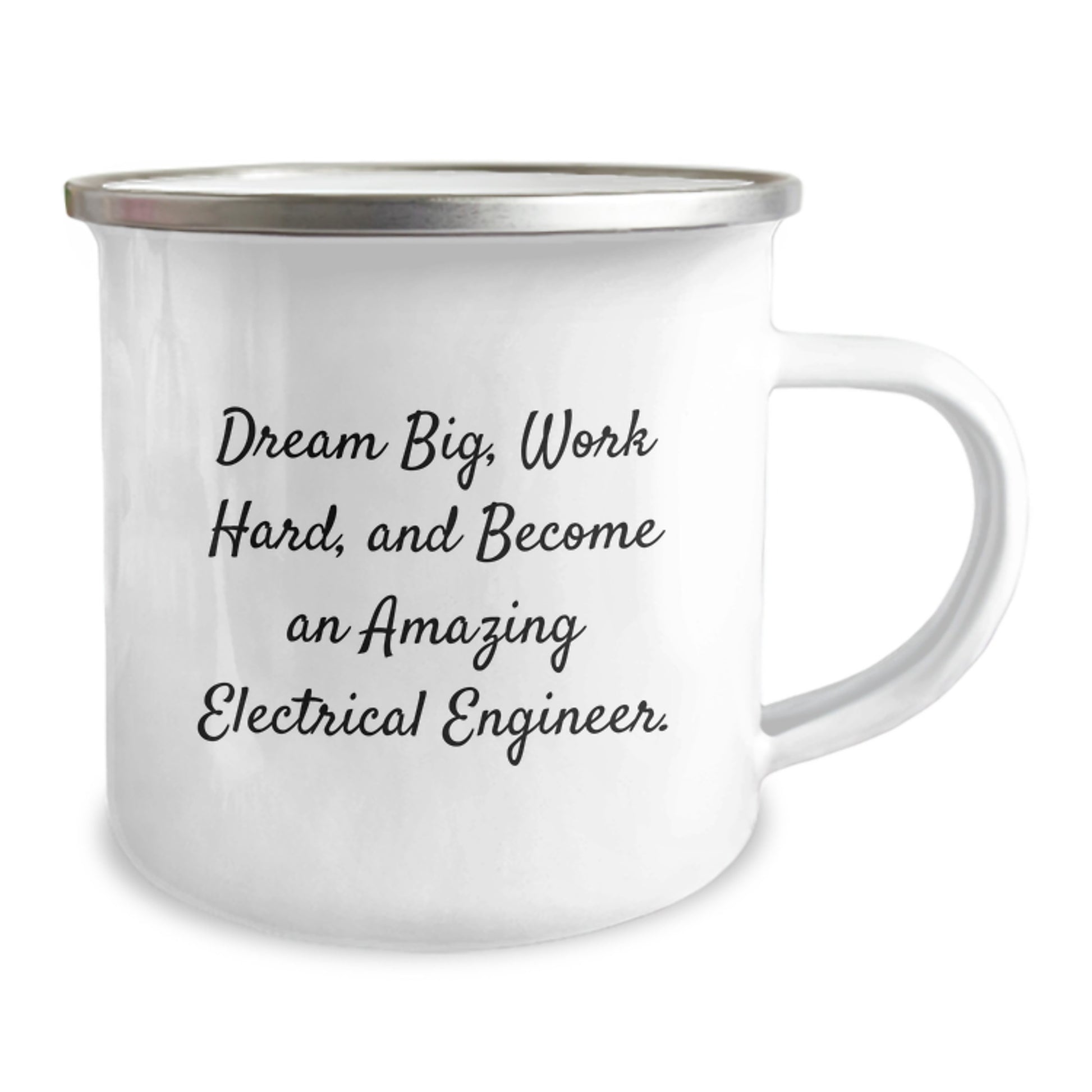 Electrical Engineer Gifts from Friends, Camping Mugs for Men, Funny Quote 'Dream Big, Work Hard, And Become An Amazing Electrical Engineer.' - Image 2