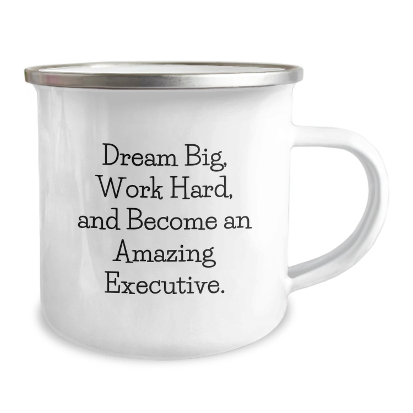 Gifts for Executive Men Funny Camping Mug, Christmas Unique Gifts from Family, Inspirational Quote 'Dream Big, Work Hard, And Become An Amazing Executive.' - Image 2