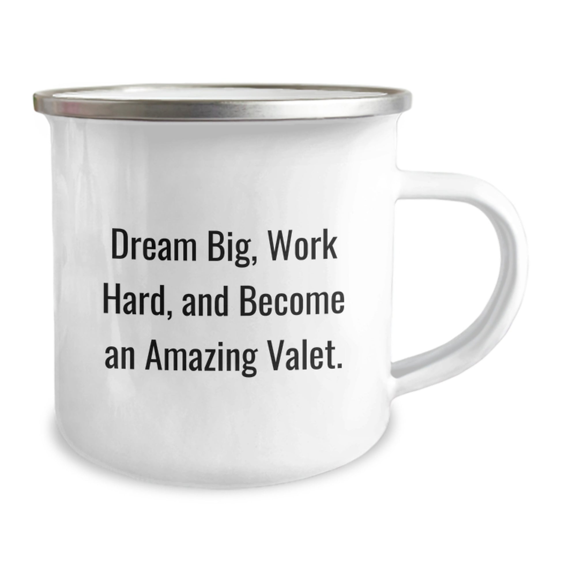 Funny Valet Gifts from Friends, Gifts for Valet, Camping Mug with Inspirational Quote, Birthday Unique Gifts, Work Hard, Dream Big, Become Amazing Valet - Image 2