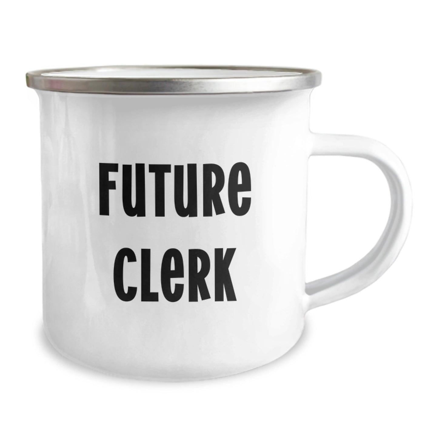 Funny Future Clerk Camping Mug Gifts from Friends for Birthday Morning - Image 2