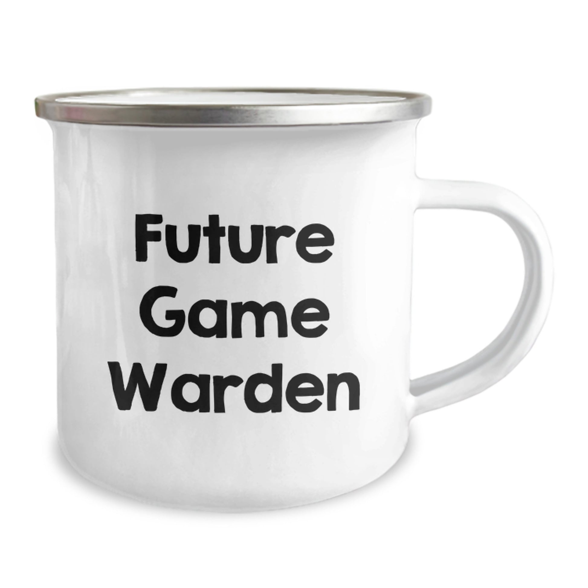 Funny Game Warden Gifts from Friends and Family, Future Game Warden Camping Mug Birthday Unique Gifts, 'You're Future Game Warden' Quote, 12 oz Stainless Steel Enamel Finish - Image 2