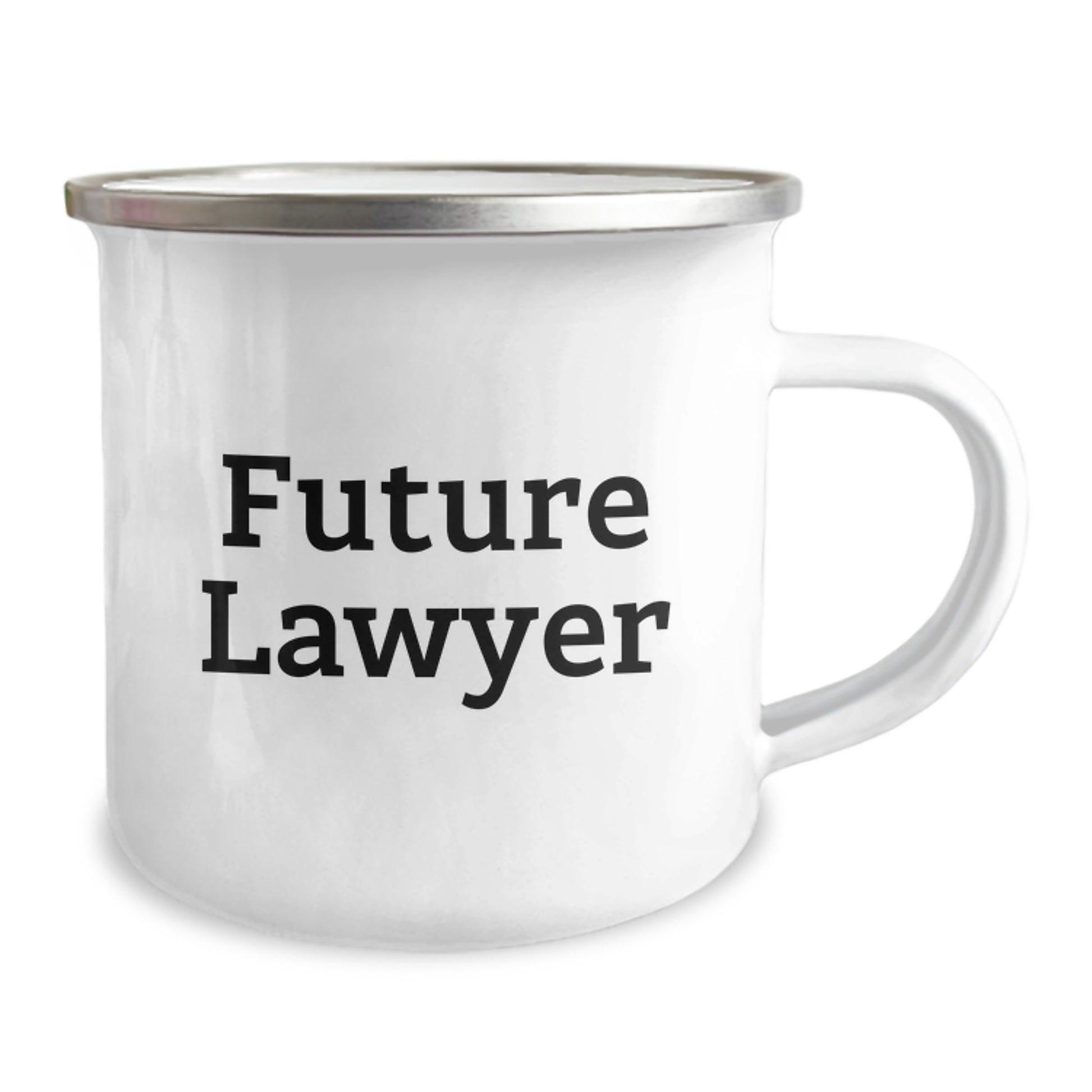 Funny Future Lawyer Birthday Unique Gifts from Friends - 'A Lawyer's Passion for Adventure Starts Here' Quote on Camping Mug - Image 2