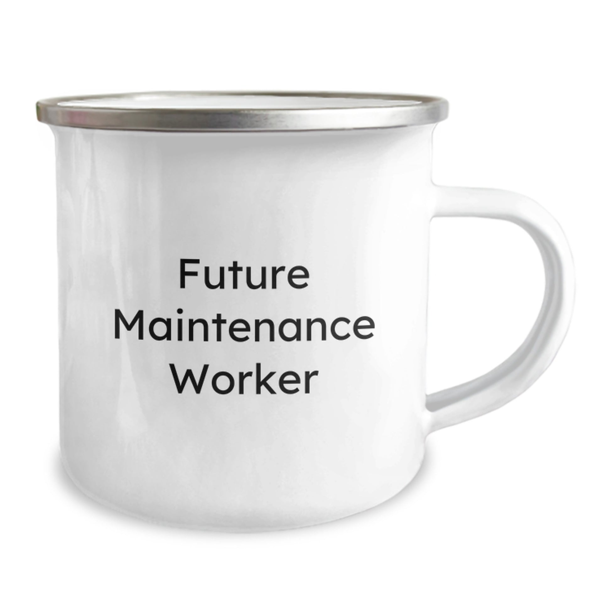 Funny Maintenance Worker Gifts from Friends for Future Maintenance Worker Birthday Unique Gifts, Camping Mug with Inspirational Quote, 12 oz Stainless Steel Enamel Finish, Hand Washing Recommended - Image 2