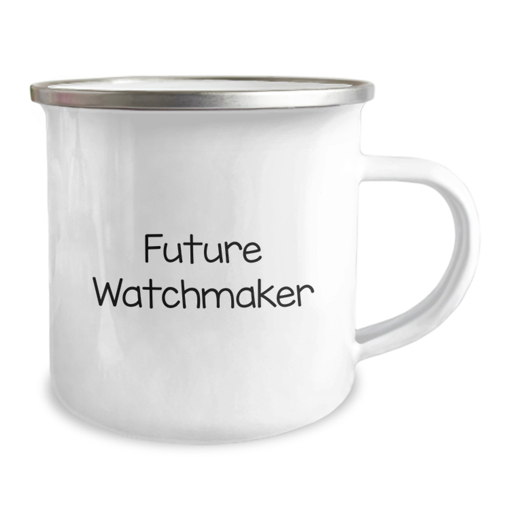 Funny Watchmaker Gifts from Friends - Encouragement for the Future Watchmaker Camping Mug, Perfect Unique Christmas Unique Gifts for Men Watchmakers, Stainless Steel Enamel Finish - Image 2