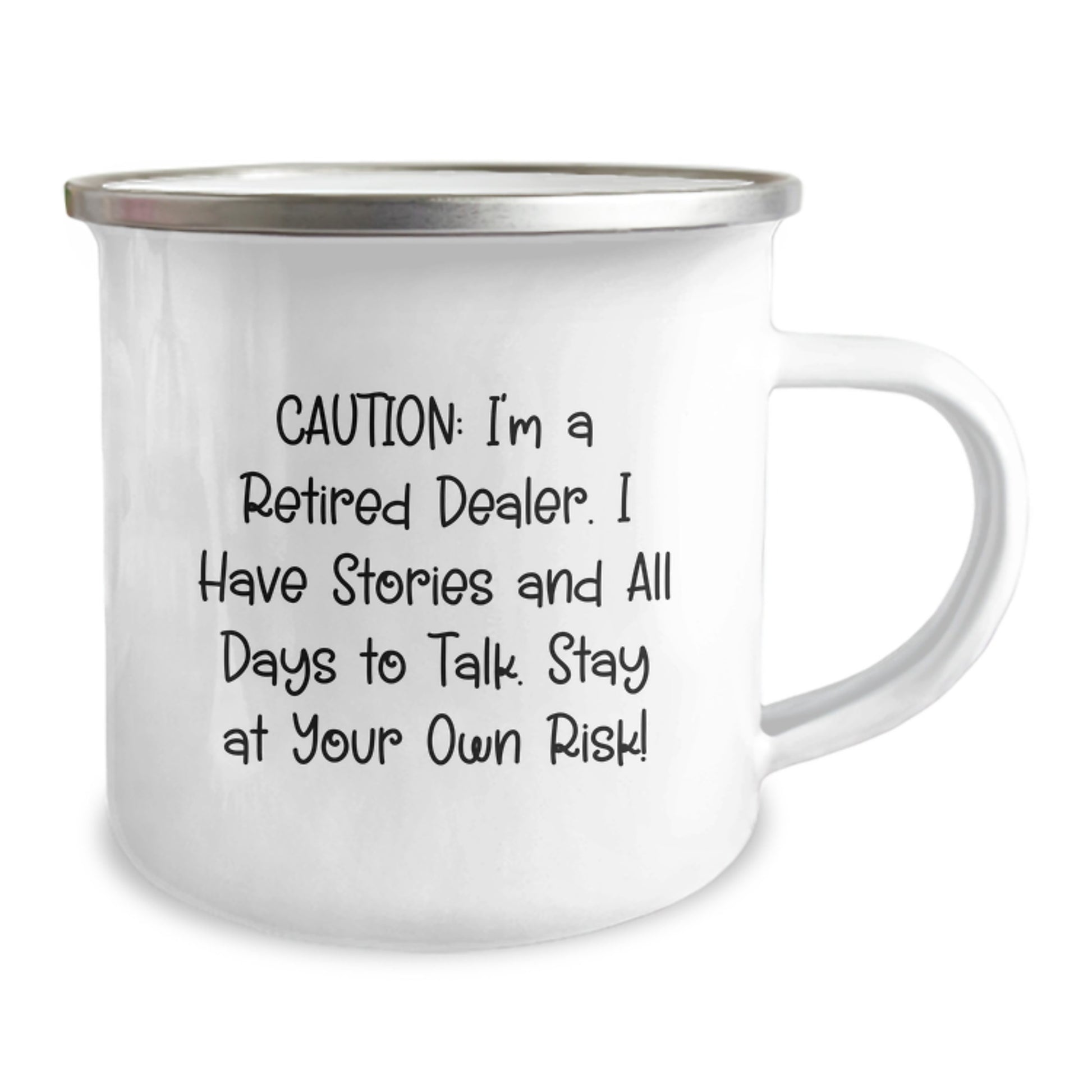 Funny Gift Ideas for Dealer Friends, Unique Dealer Camping Mug, Cautionary Quote for Men, Women, and Coworkers - Image 2