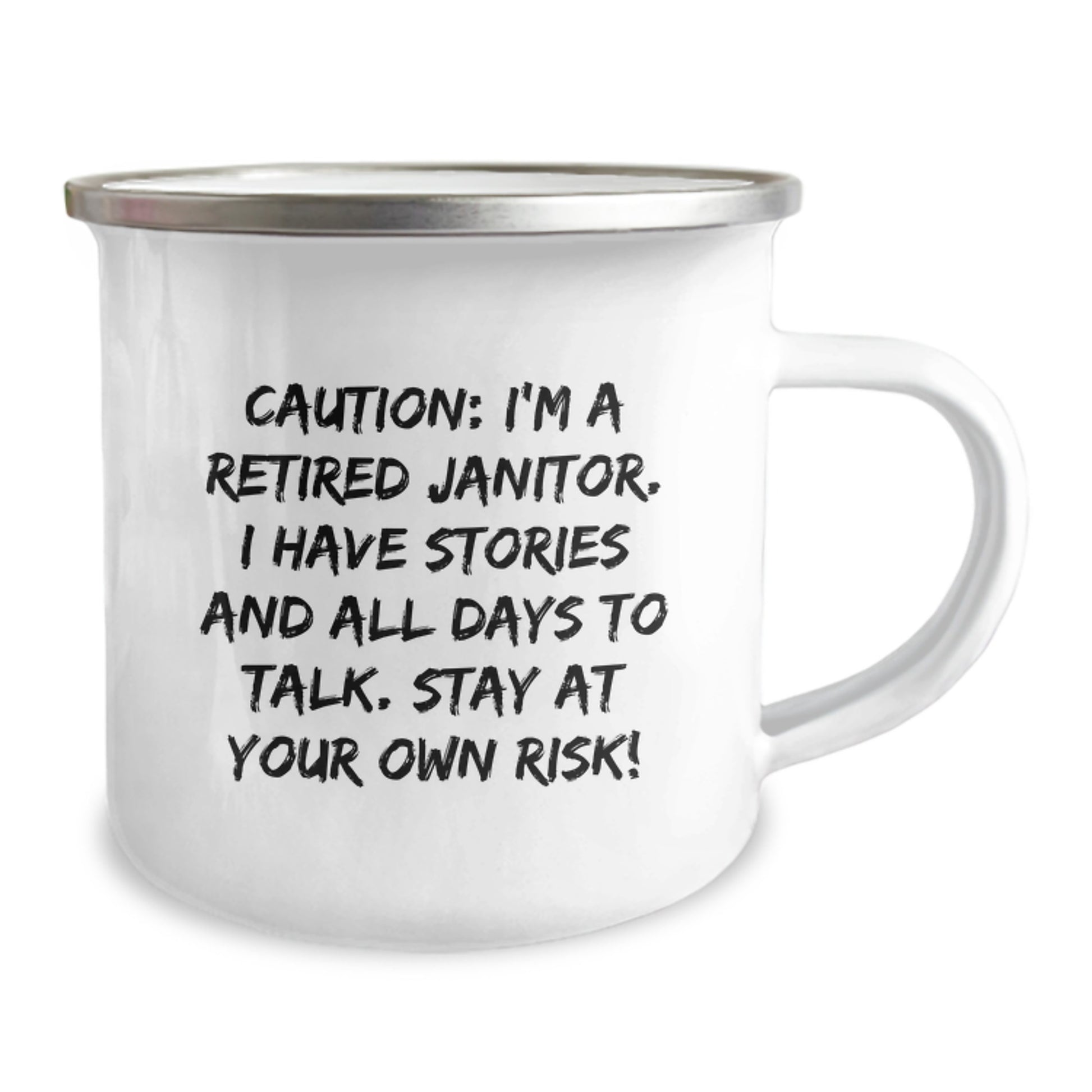 Funny Janitor Gifts for Men, 'I'm a Retired Janitor', Camping Mug for Christmas Unique Gifts from Friends - Image 2