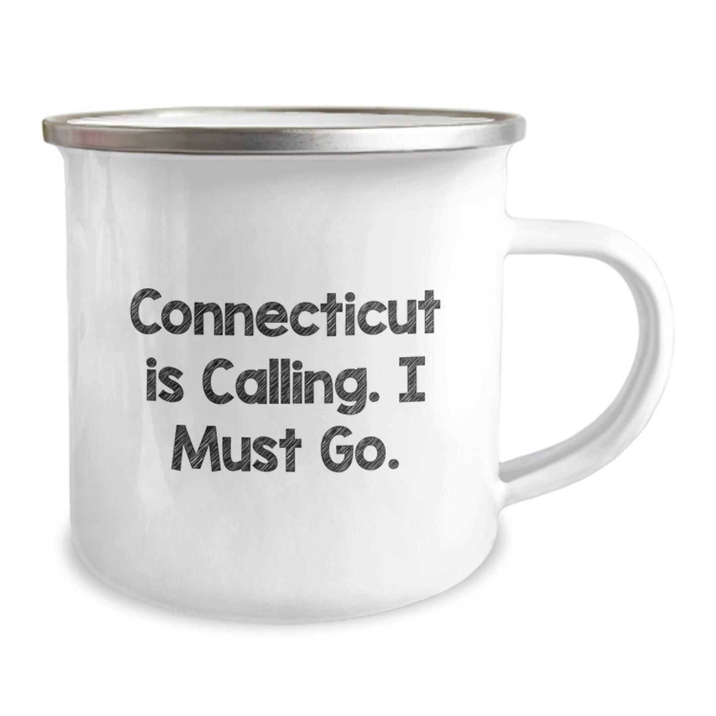 Connecticut Camping Mug Gifts from Friends for Connecticut Men - Funny Quote 'Connecticut Is Calling I Must Go' Christmas Unique Gifts for Women - Image 2