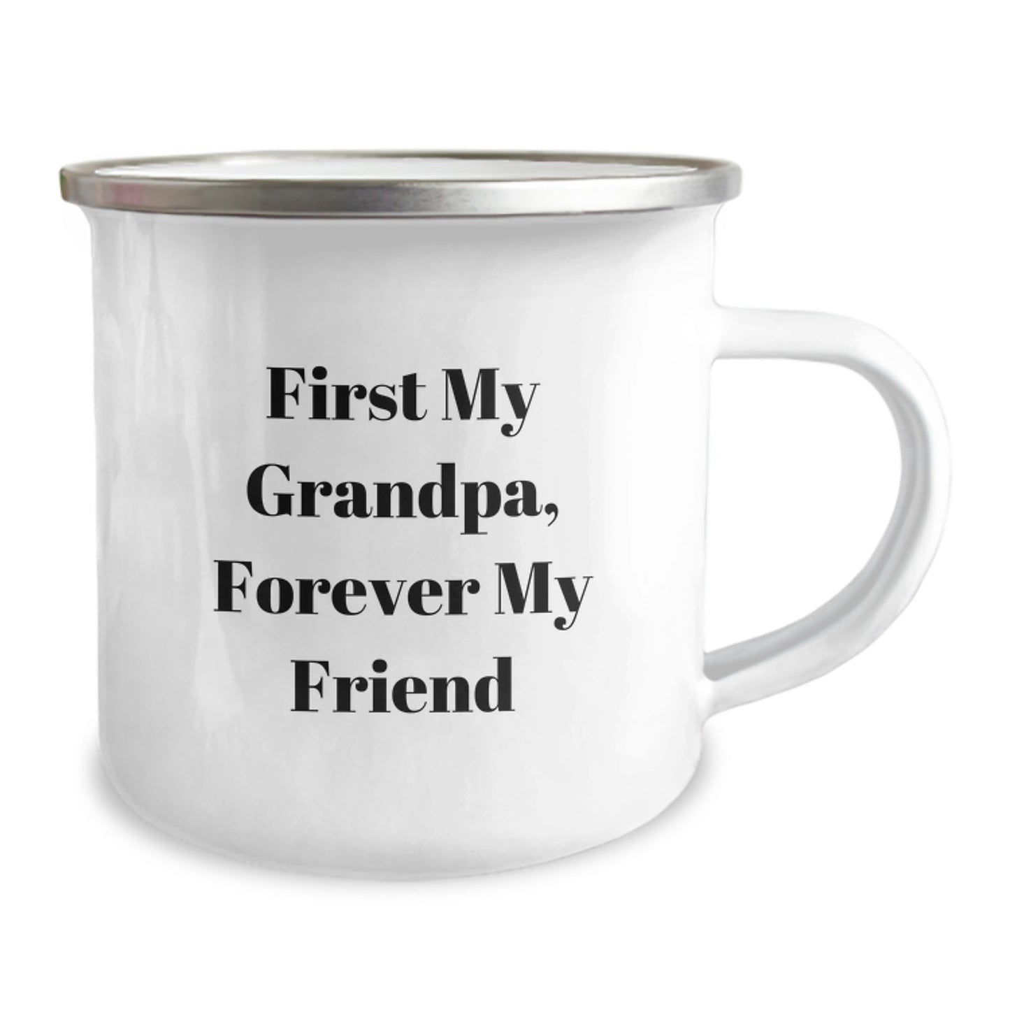 Grandpa Camping Mug - Funny Quote 'First My Grandpa, Forever My Friend' - Best Gift for Grandpa from Family on Christmas - Image 2