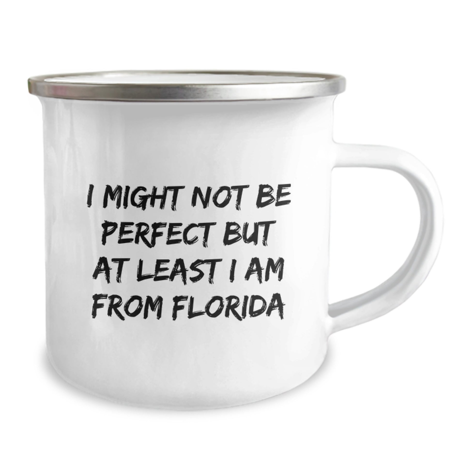 Funny Florida Gifts for Men from Friends, I Might Not Be Perfect But At Least I Am From Florida, Christmas Unique Camping Mug - Image 2