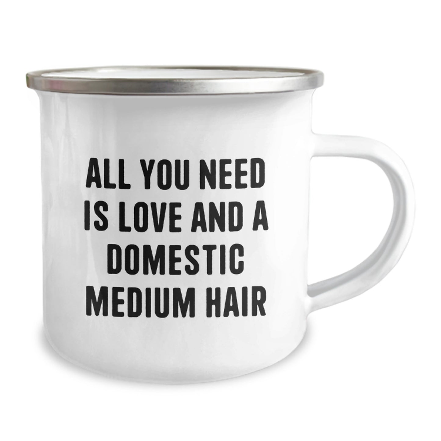 Funny Domestic Medium Hair Cat Camping Mug Gifts from Friends or Family for Christmas Unique Presents - Image 2