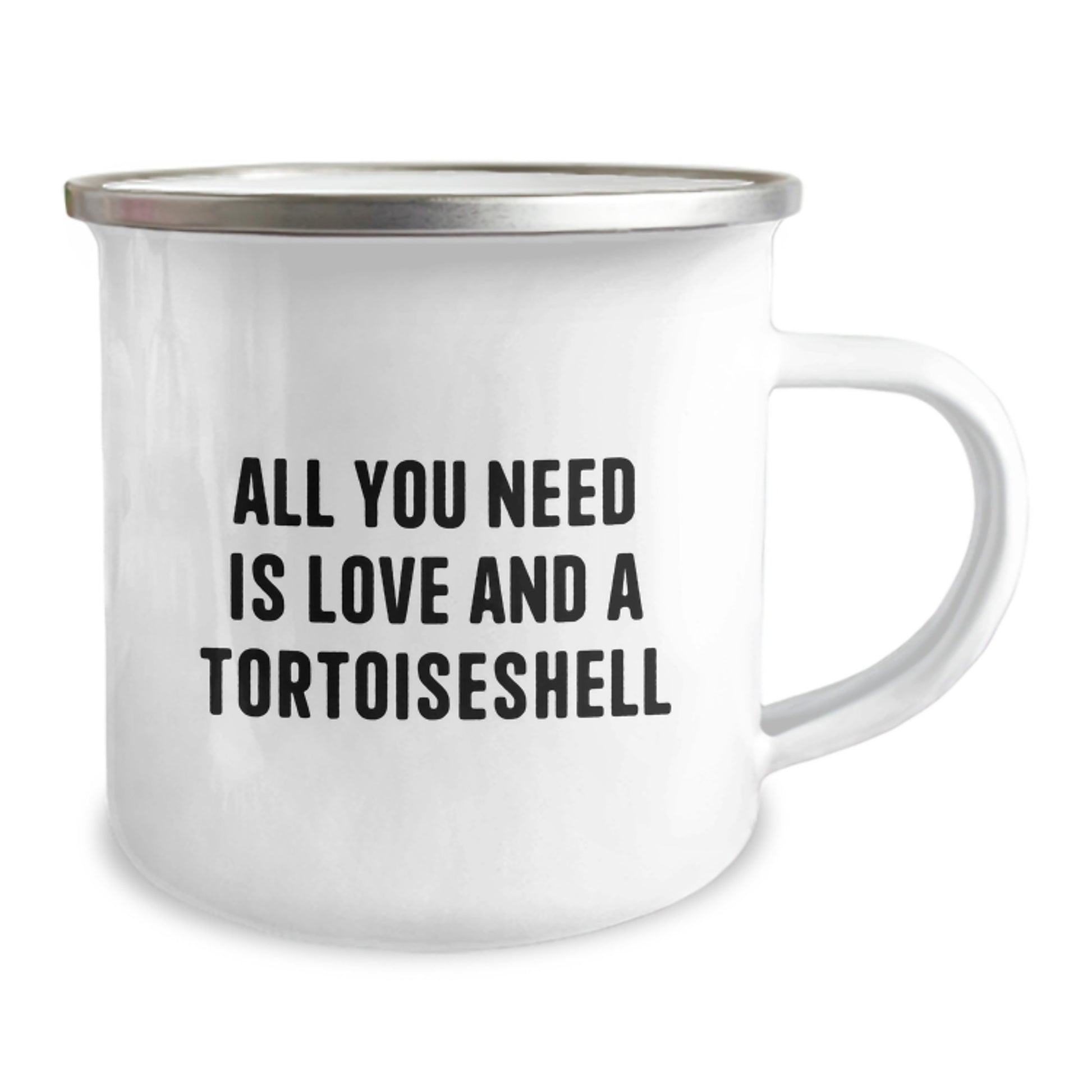 Funny Tortoiseshell Cat Camping Mug Gifts from Friends and Family, Unique Christmas Unique Gifts for Tortoiseshell Cat Lovers, All You Need Is Love And A Tortoiseshell - Image 2