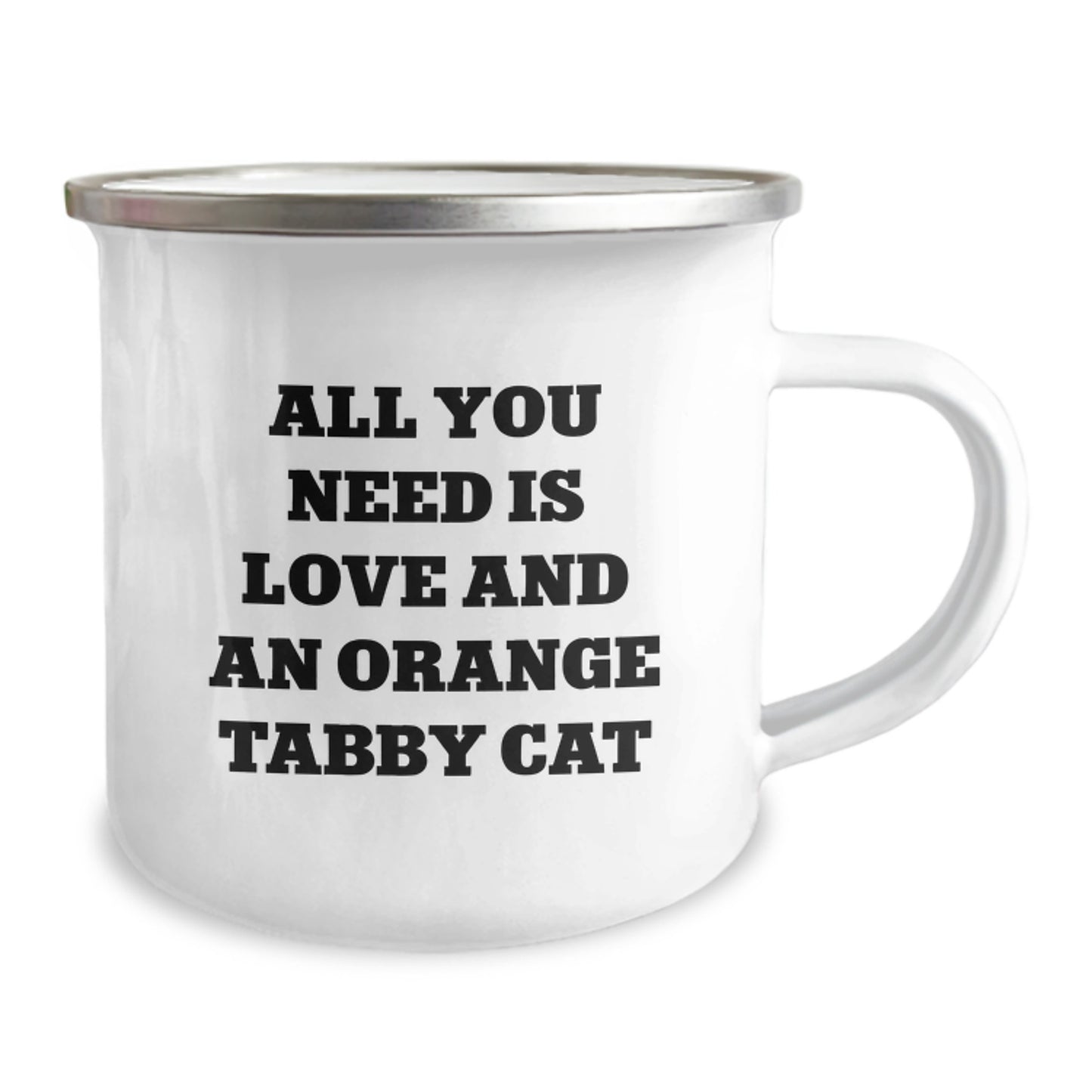Orange Tabby Cat Love Gifts from Family for Birthday, Funny Camping Mug - Image 2
