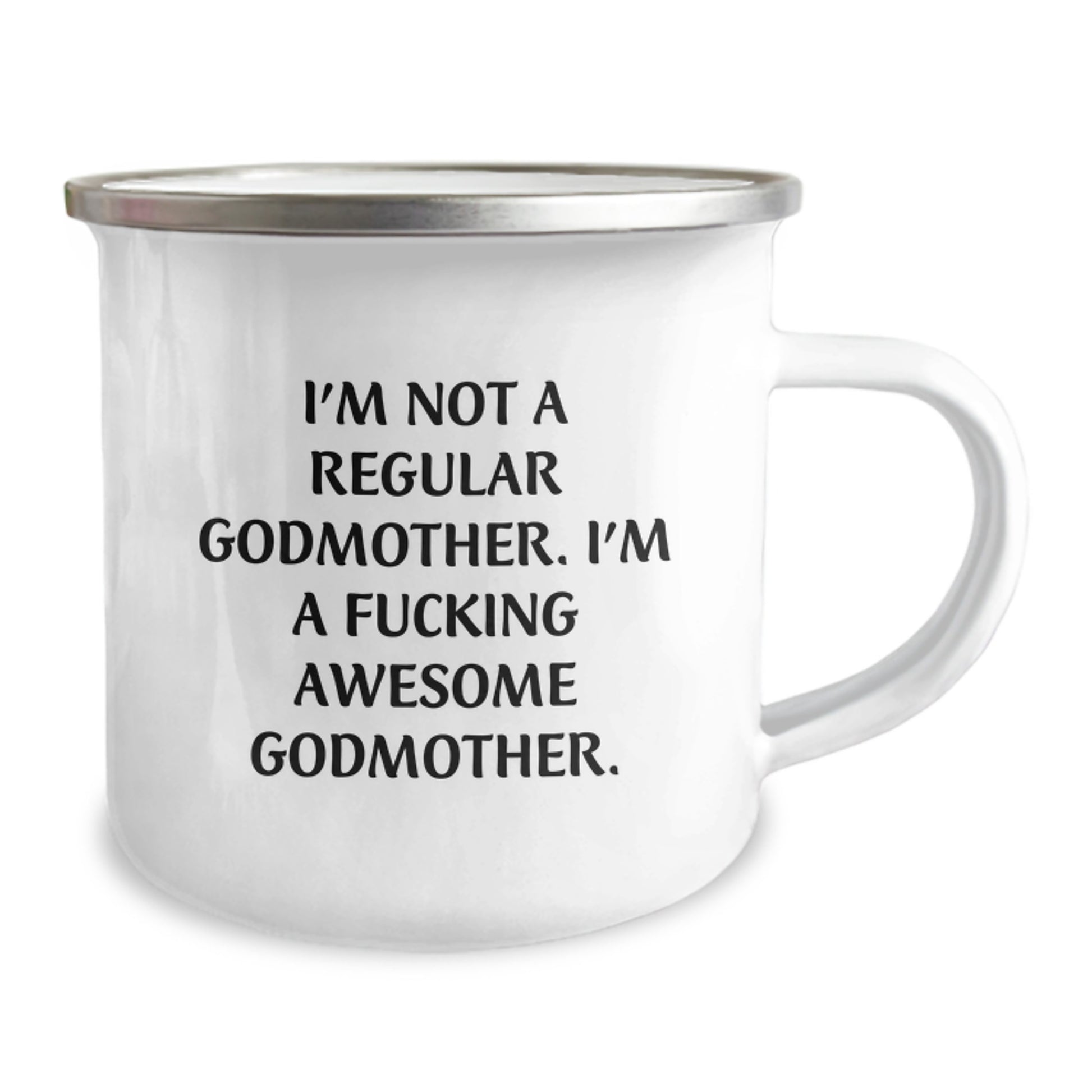Funny Godmother Gifts for Her Camping Adventures, 'I'm Not A Regular Godmother', Stainless Steel Mug, Gifts from Family, Unique Christmas Memorable Presents - Image 2