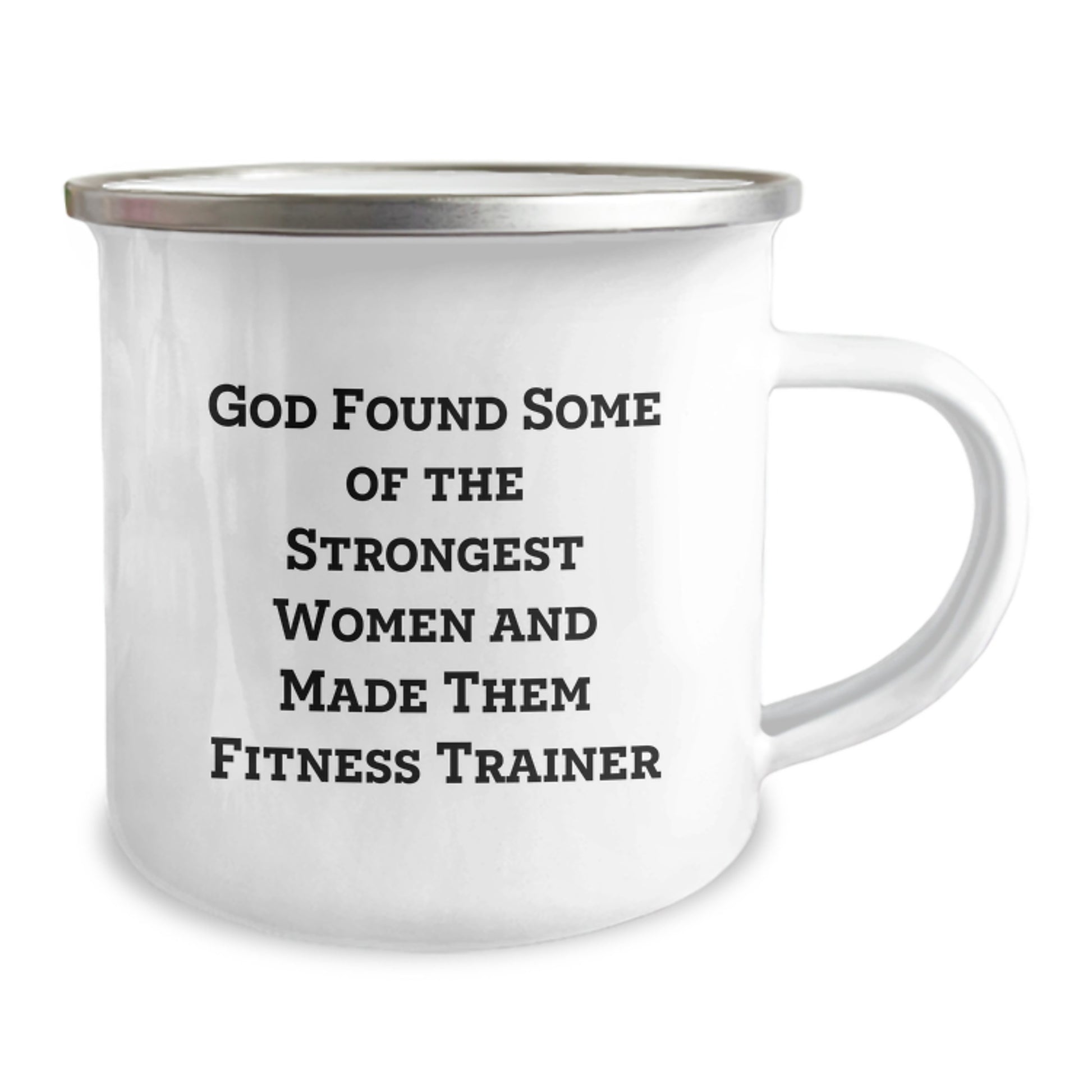 Funny Fitness Trainer Gifts for Women, Christmas Unique Mug from Men, Inspirational Quote: 'God Found Some Of The Strongest Women And Made Them Fitness Trainer' - Image 2