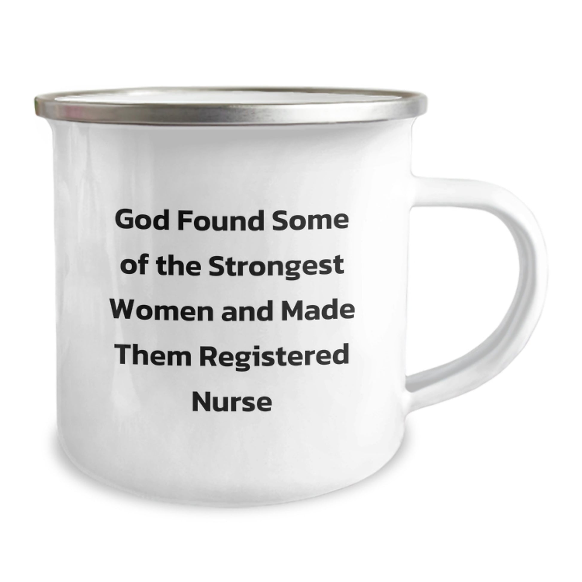 Funny Gifts for Registered Nurses, Unique Christmas Unique Gifts from Friends to Coworkers, Camping Mug with Inspirational Quote 'God Found Some Of The Strongest Women And Made Them Registered Nurse' - Image 2