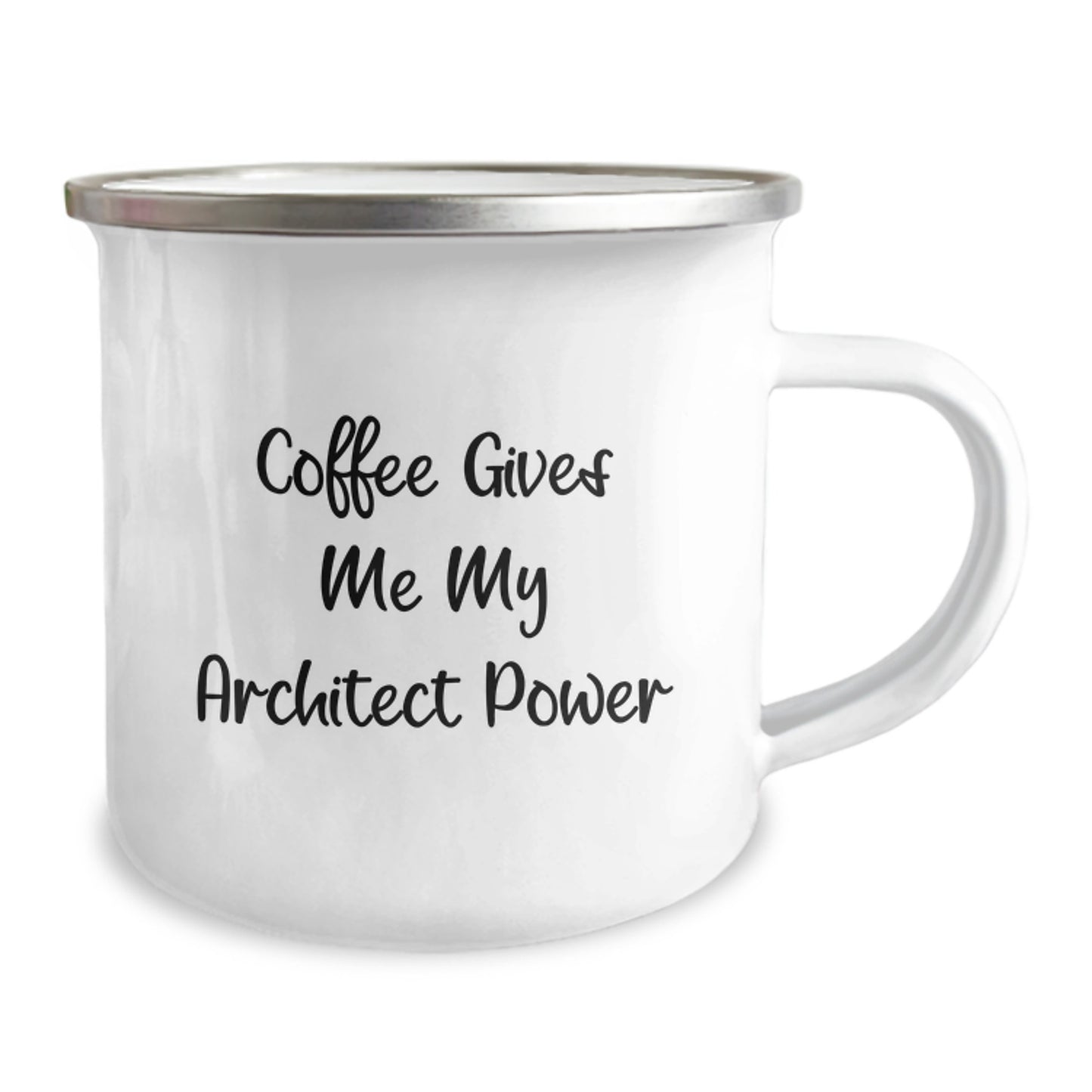 Funny Architect Gifts for Men Unique Christmas Memorable Presents with Quote 'Coffee Gives Me My Architect Power' - Image 2