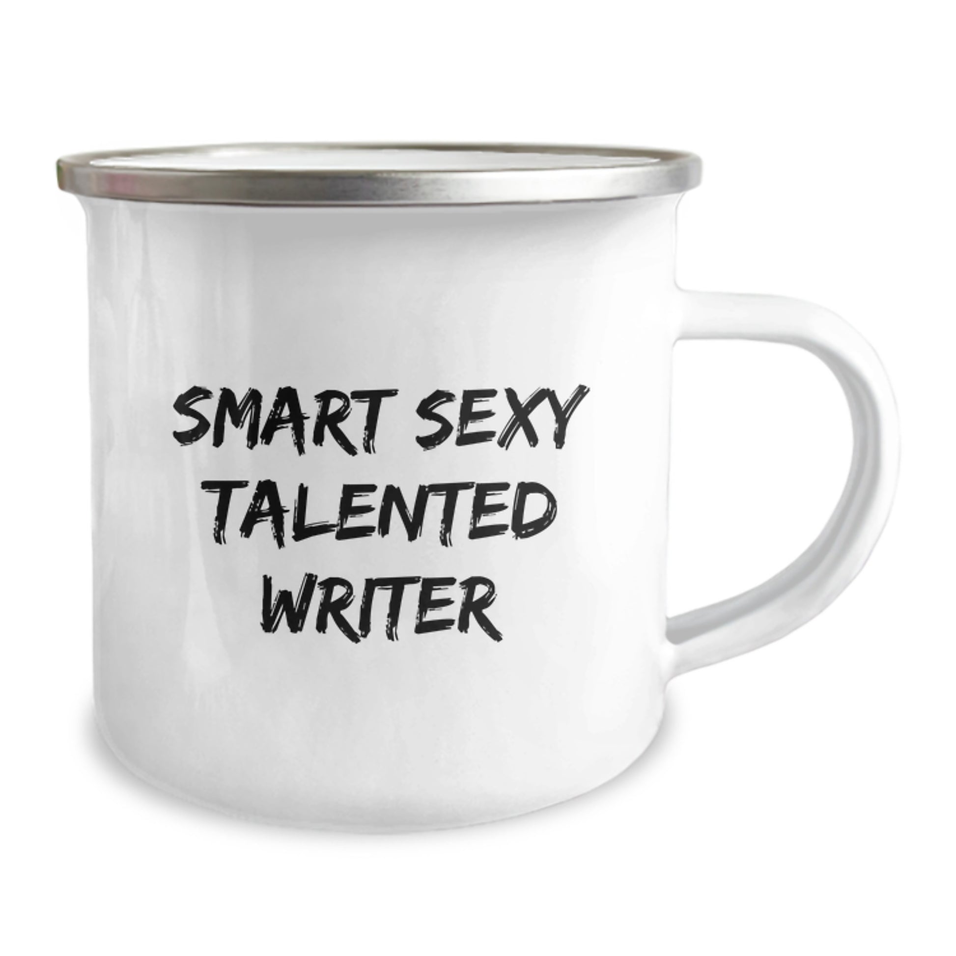 Smart Sexy Talented Writer Gifts from Men to Writer Friends, Funny Camping Mug for Birthday - Image 2