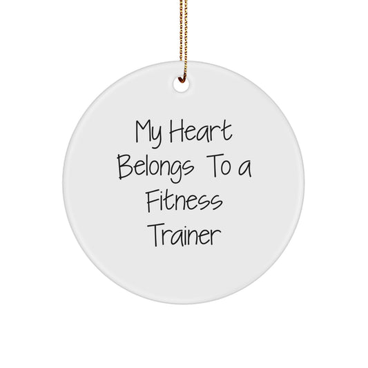 Fitness Trainer Gifts: Inspirational Circle Ornament from, Funny Quote, Perfect for Fitness Enthusiasts, Gifts from Friends or Family, Unique Christmas Unique Gifts for Her or Him - Image 1