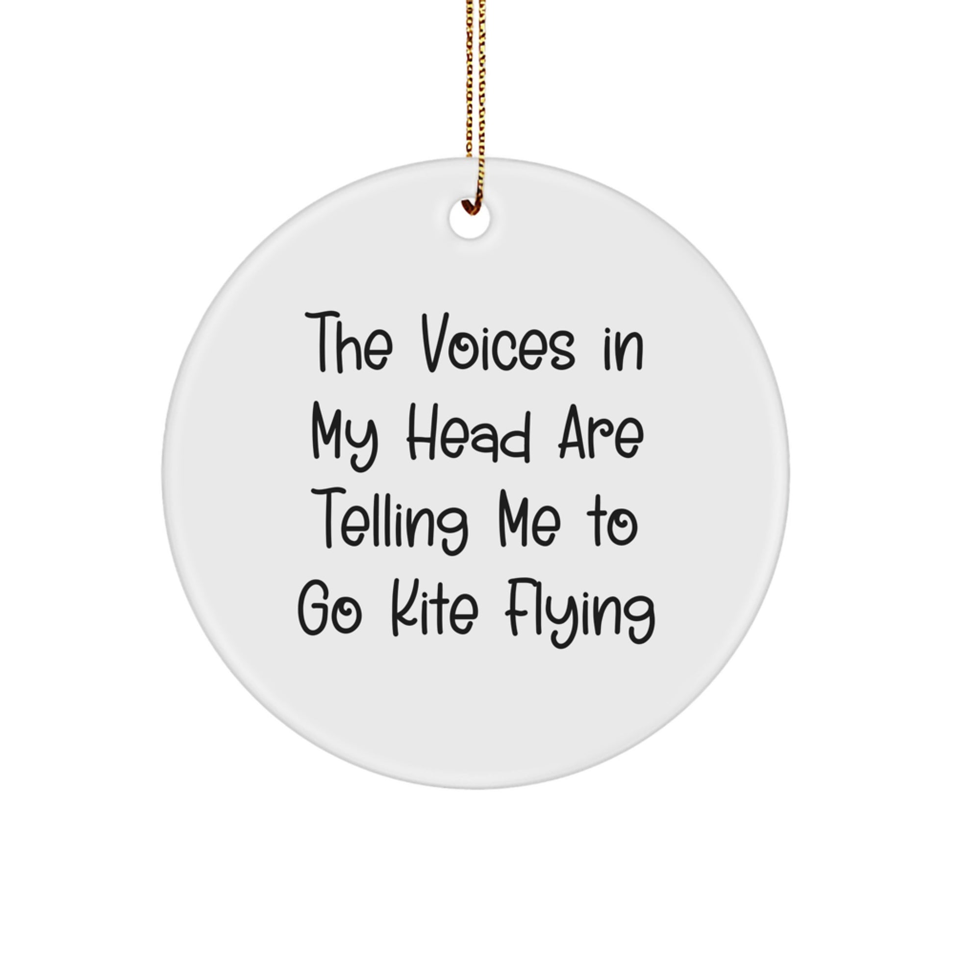 Funny Kite Flying Circle Ornament, Gifts from Men to Kite Flying Friends for Christmas - Image 1