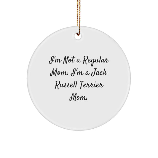 Funny Jack Russell Terrier Dog Gifts, Christmas Circle Ornament, Inspirational Quote - Gifts from Friends, Gifts for Jack Russell Terrier Mom, Unique Christmas Unique Gifts - Image 1