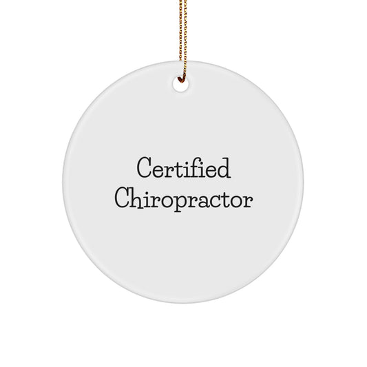 Funny Chiropractor Gifts from Friends for Christmas - 'You're a Real Adjustment' Circle Ornament - Image 1