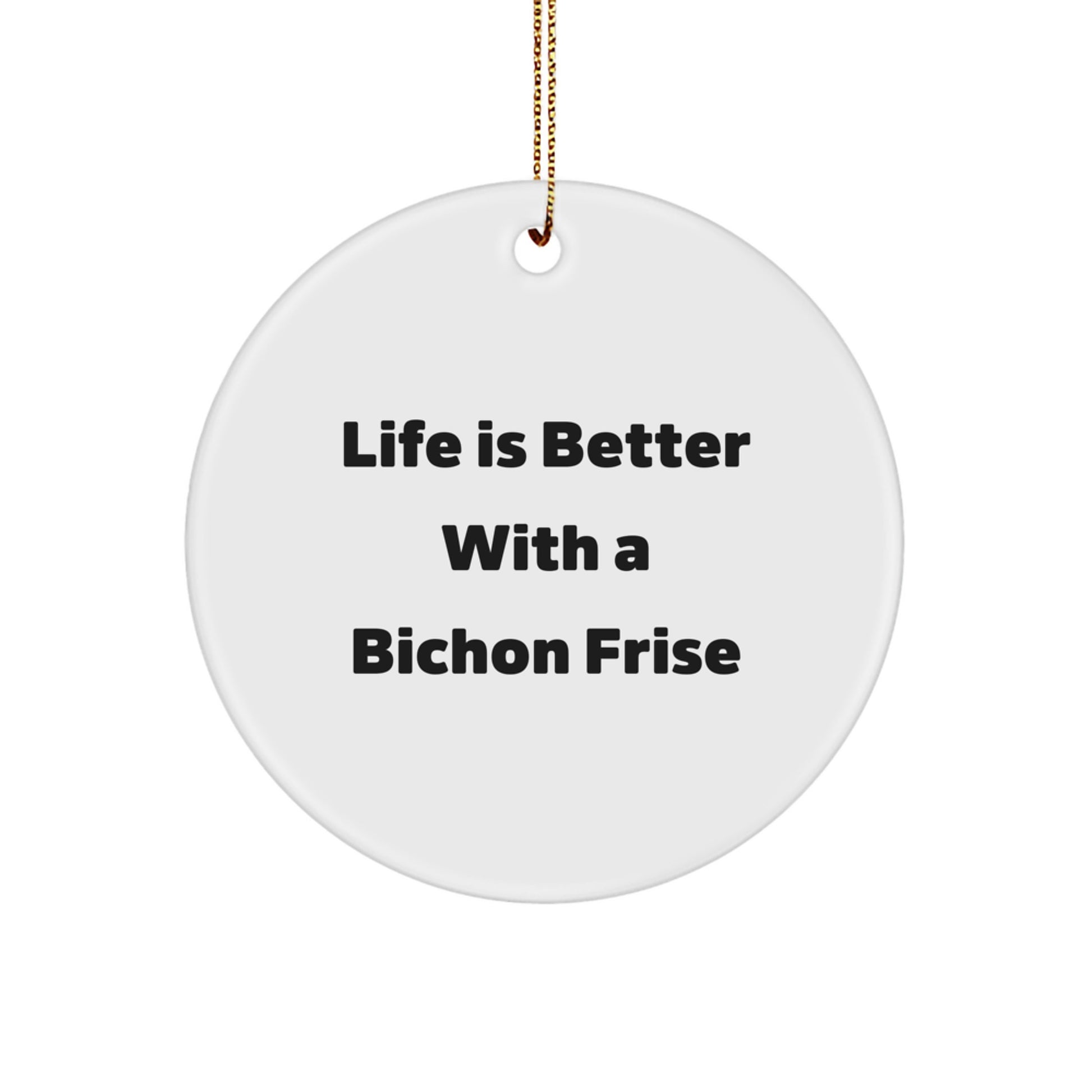 Funny Bichon Frise Dog Lover Gifts from Friends and Family for Christmas Unique Ornaments - Image 1