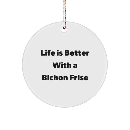 Funny Bichon Frise Dog Lover Gifts from Friends and Family for Christmas Unique Ornaments - Image 1